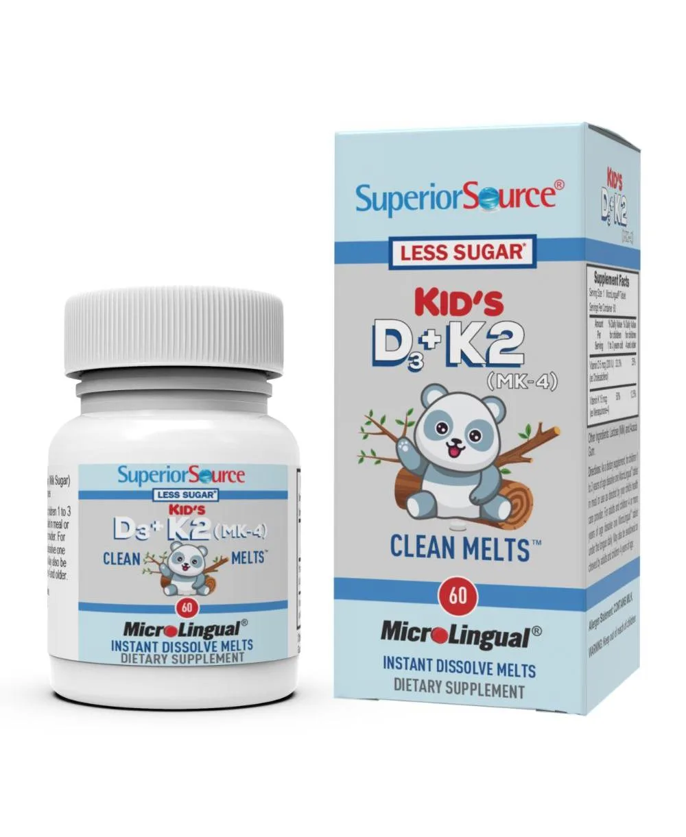 D3 and K2 (Mk-4) - 60 MicroLingual Instant-Dissolve Tablets by Superior Source