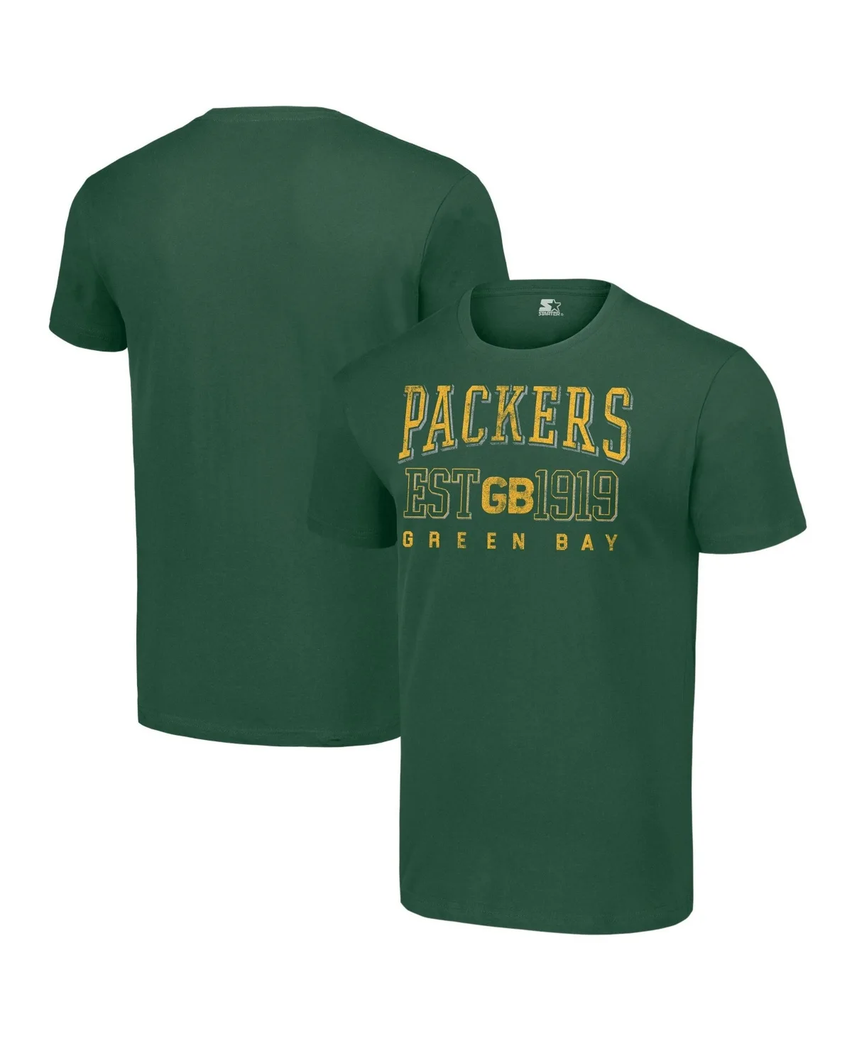 Bay Packers Distressed Screen Print T-Shirt by Starter
