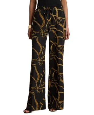 Lauren Ralph Lauren Belting Print Wide Leg Pants by Ralph Lauren