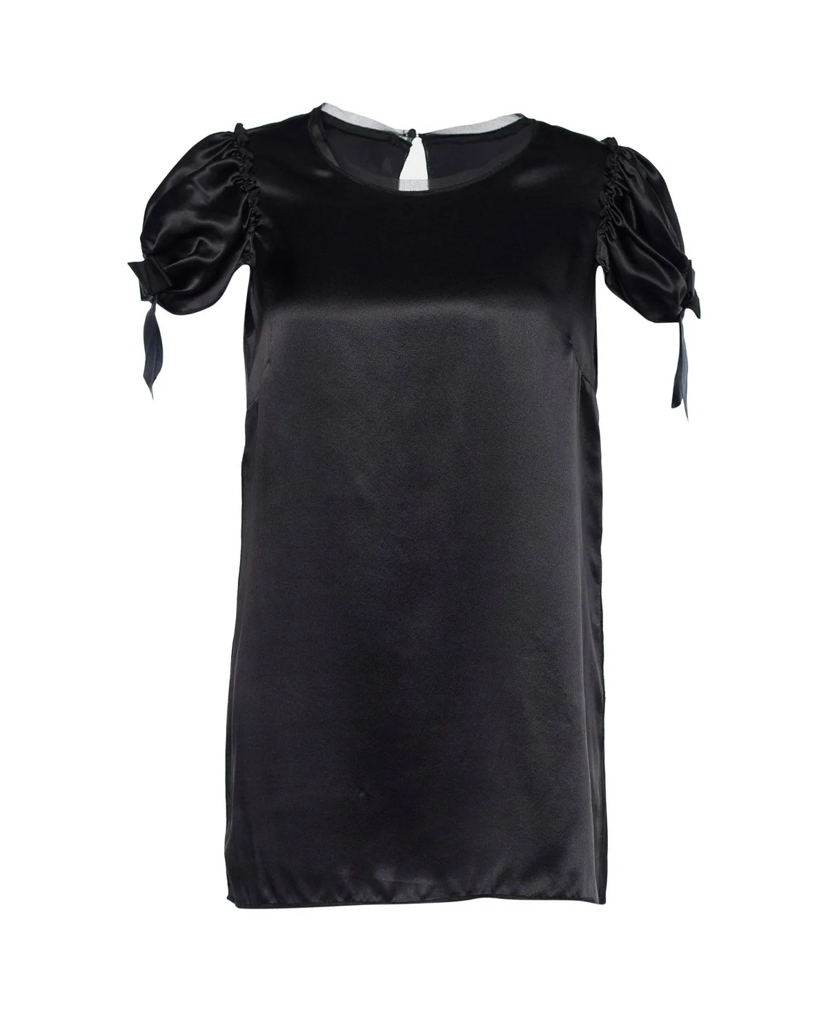 Pre-Owned Dolce & Gabbana Silk Puff Sleeve Top by Dolce & Gabbana