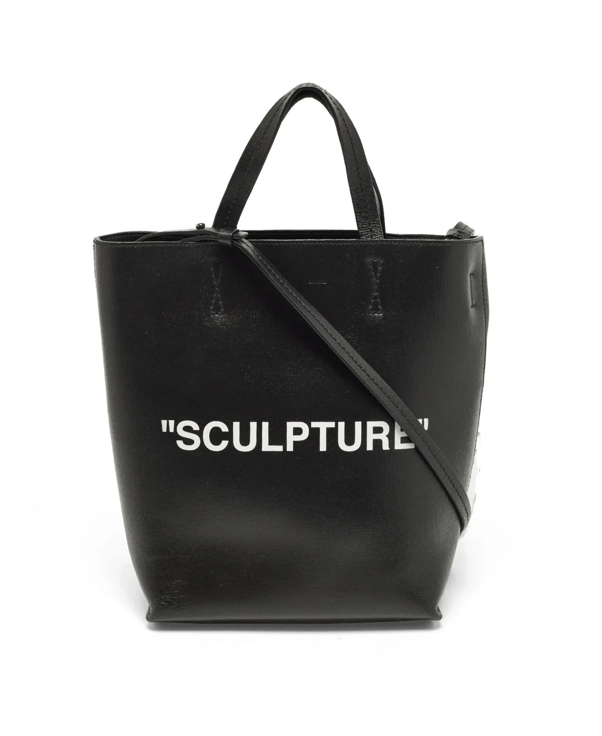 Pre-Owned Off-White Sculpture Vertical Leather Tote Bag by Off-White
