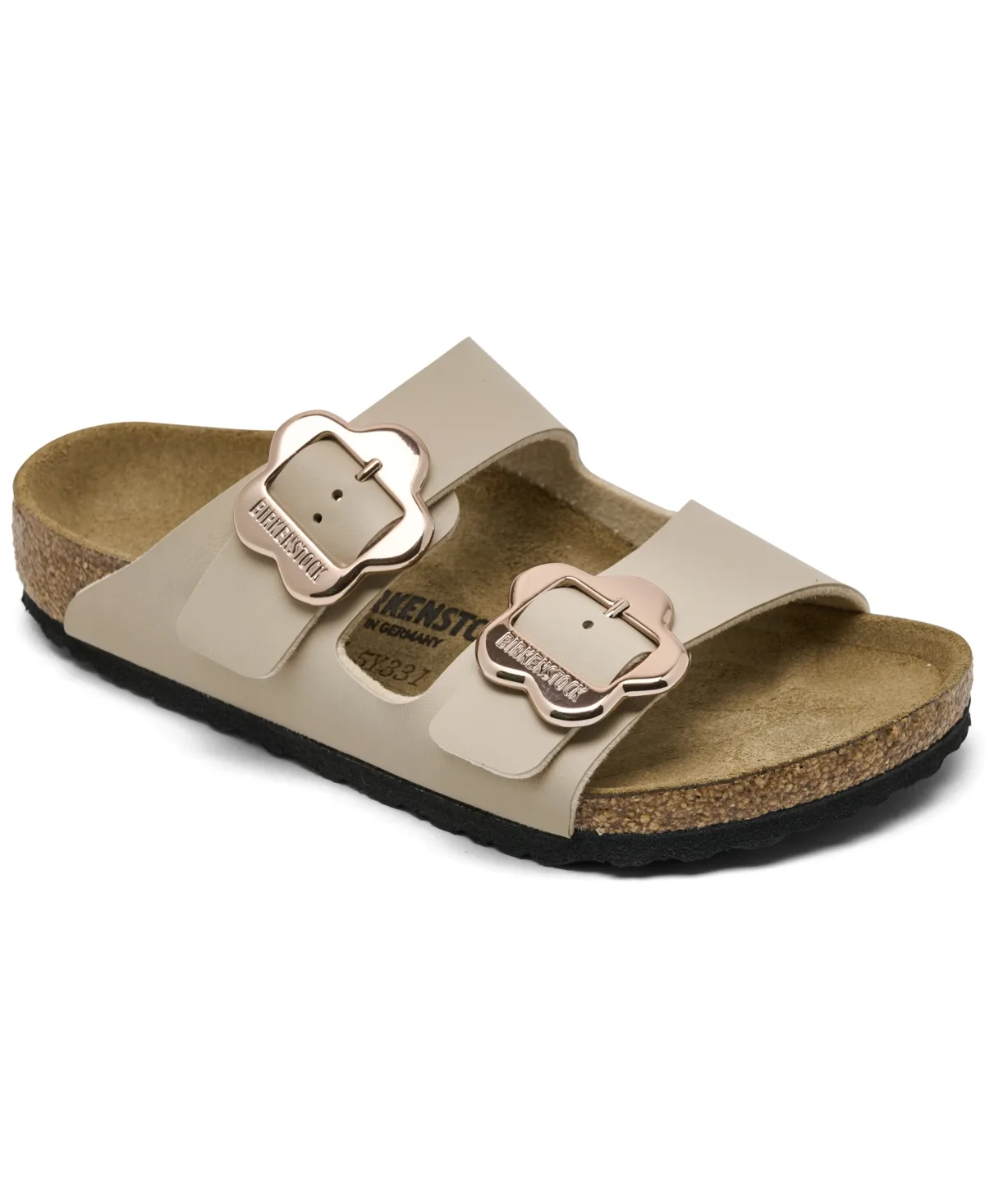Arizona Birko-Flor Flower Buckle Sandals by Birkenstock