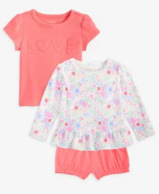Love Top Floral Top Ruffled Bubble Shorts by First Impressions