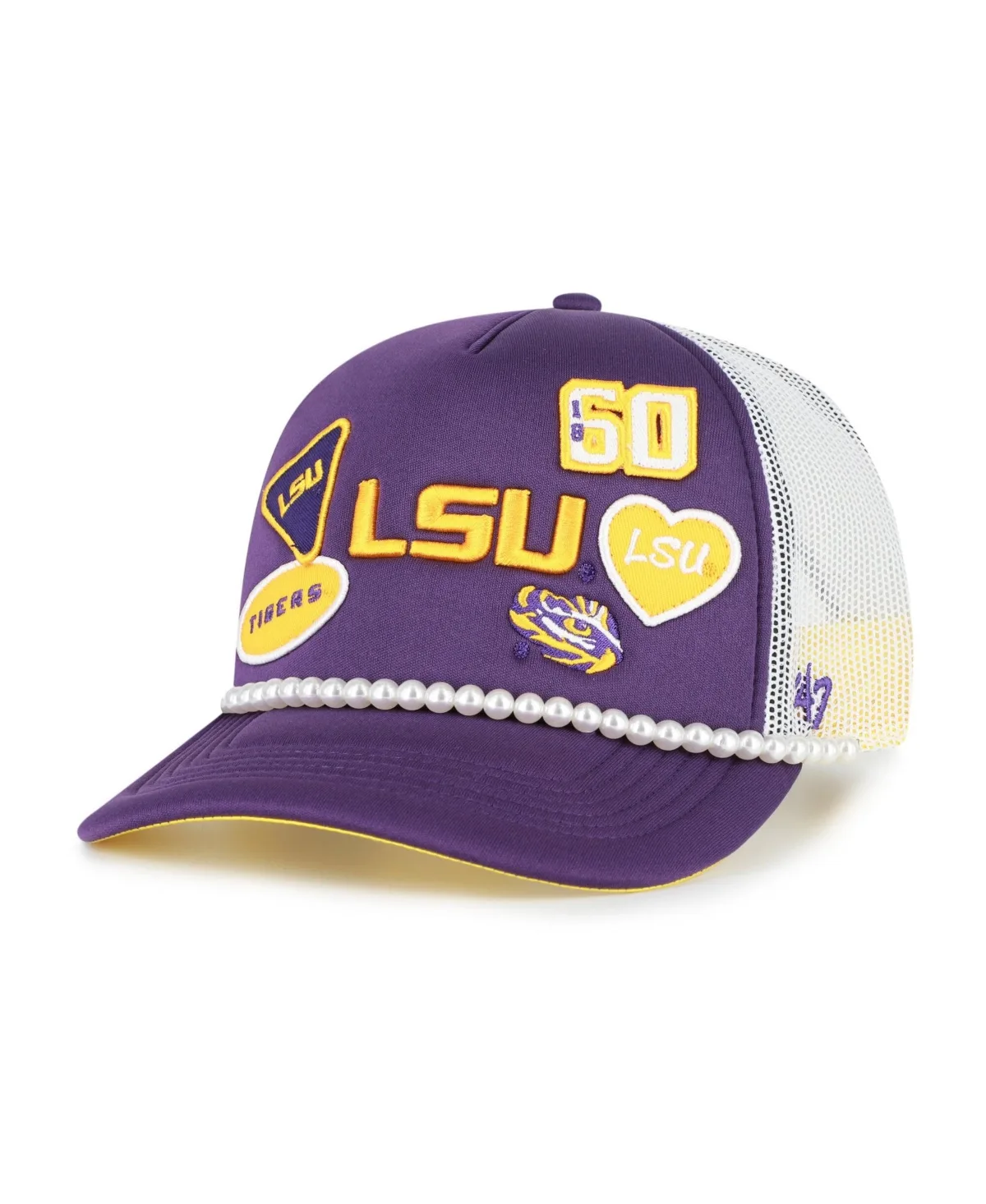 LSU Tigers Five-Panel Retro-Inspired Rally on Adjustable Hat by 47 Brand