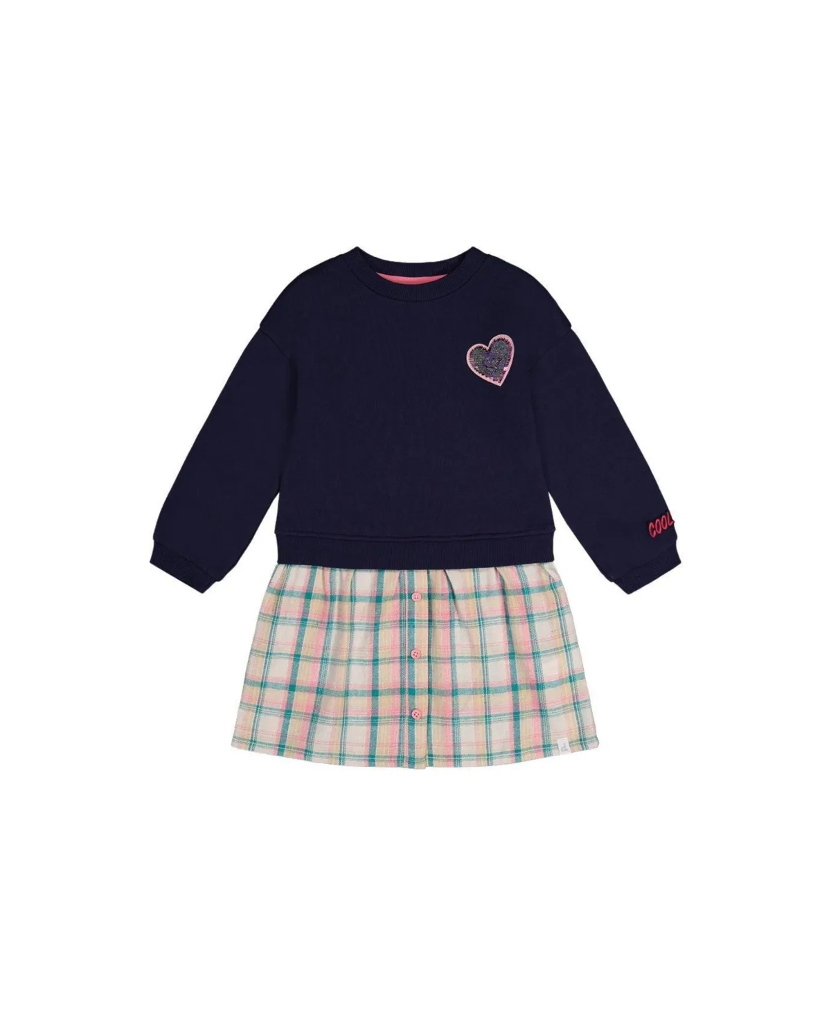 Bi-Material Dress by Deux Par Deux
