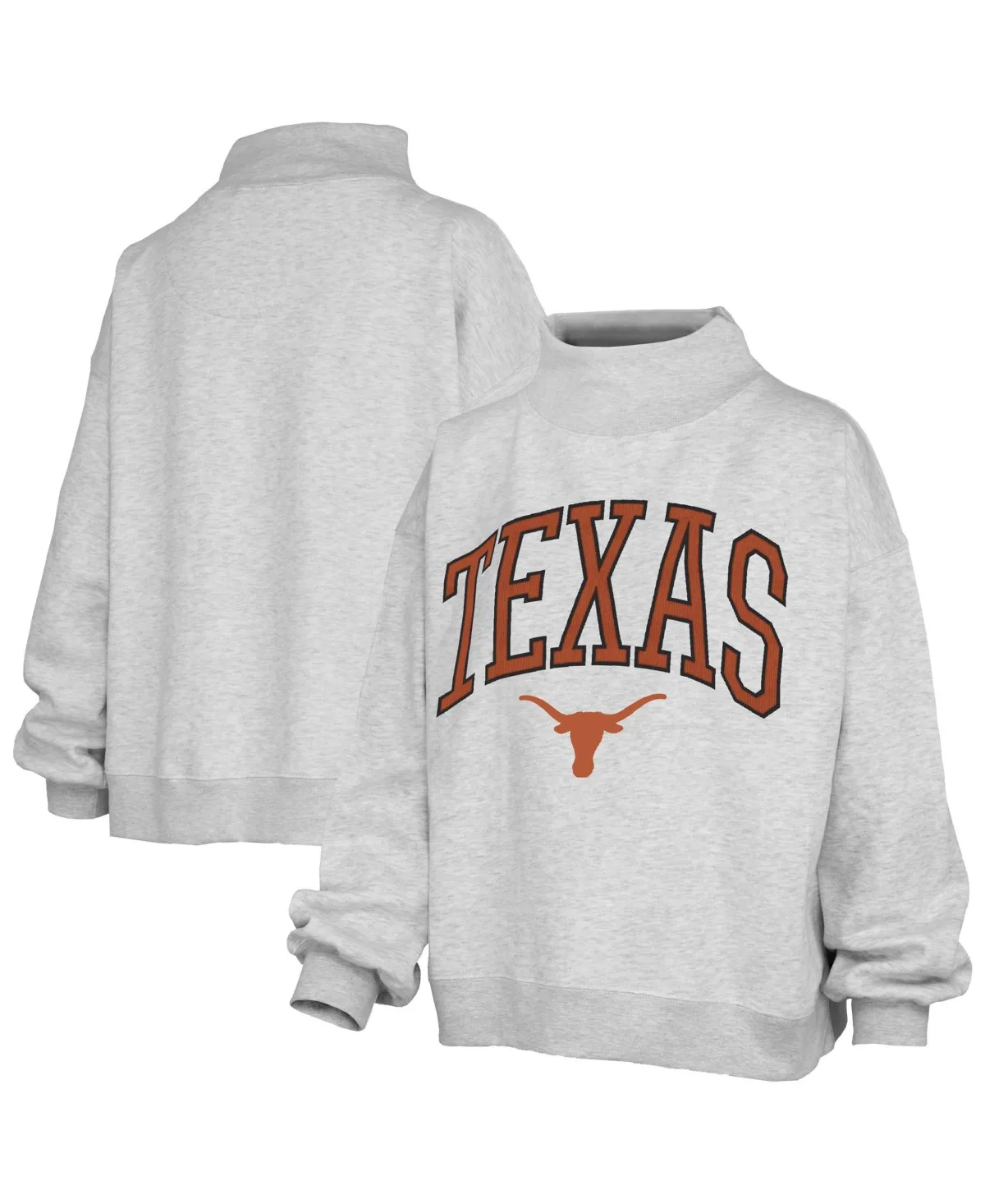 Texas Longhorns Nelson Texture Lingo Mock Neck Fleece Sweatshirt