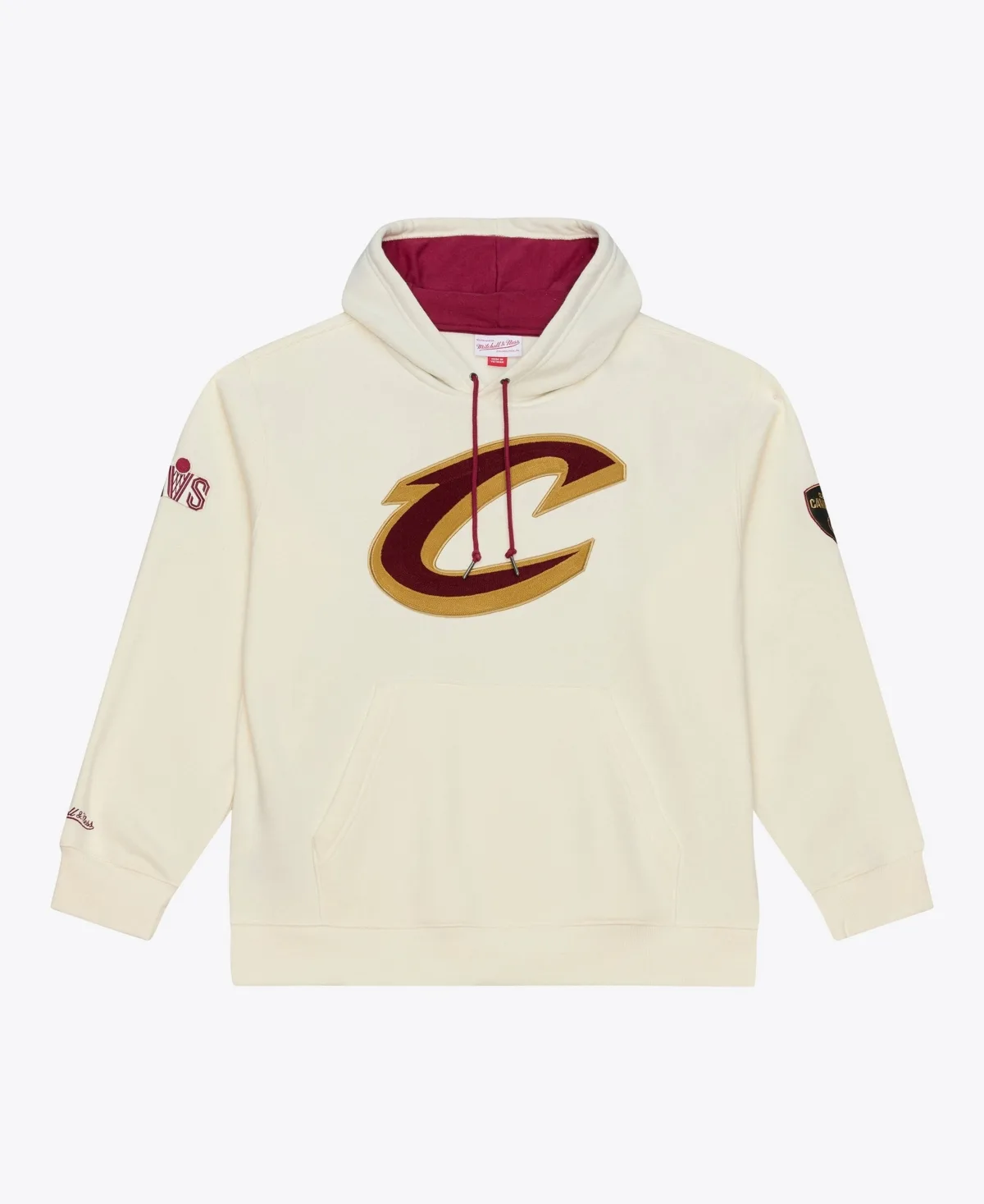 Cleveland Cavaliers Hardwood Classics Chainstitch Fleece Hoodie by Mitchell & Ness