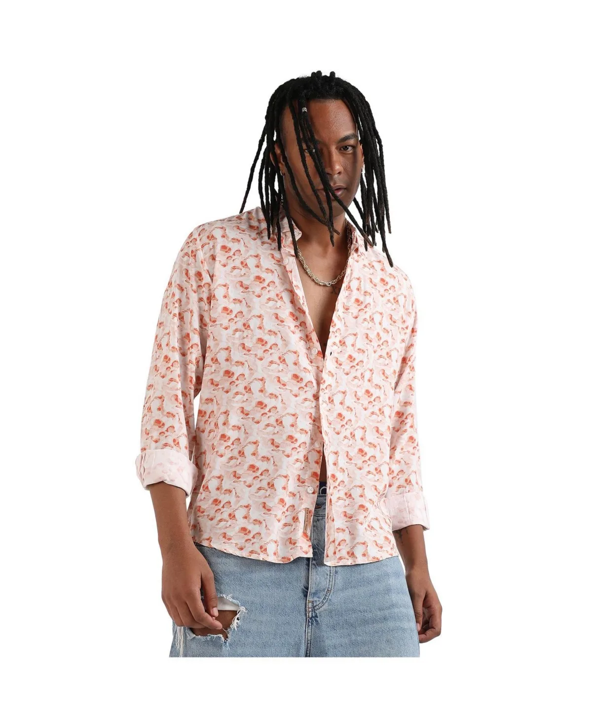 EcoLiva Abstract Swirl Shirt by Campus Sutra