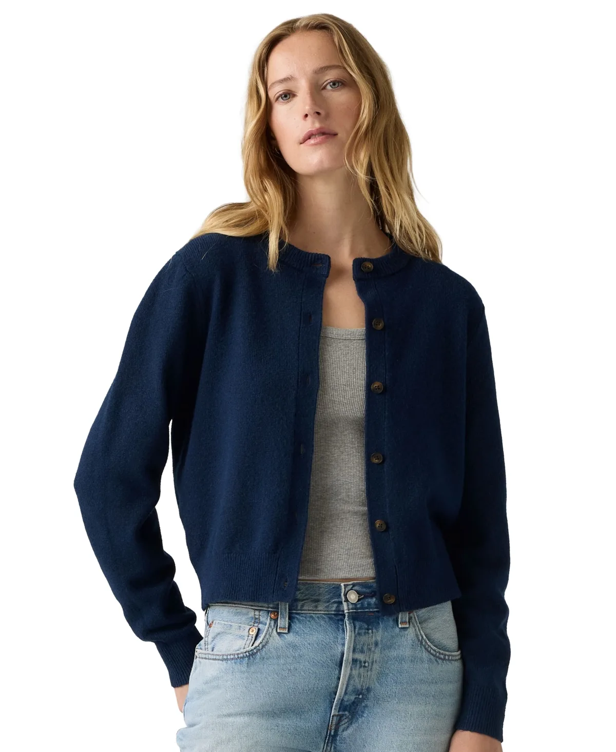 Claire Stripe Wool-Blend Cardigan