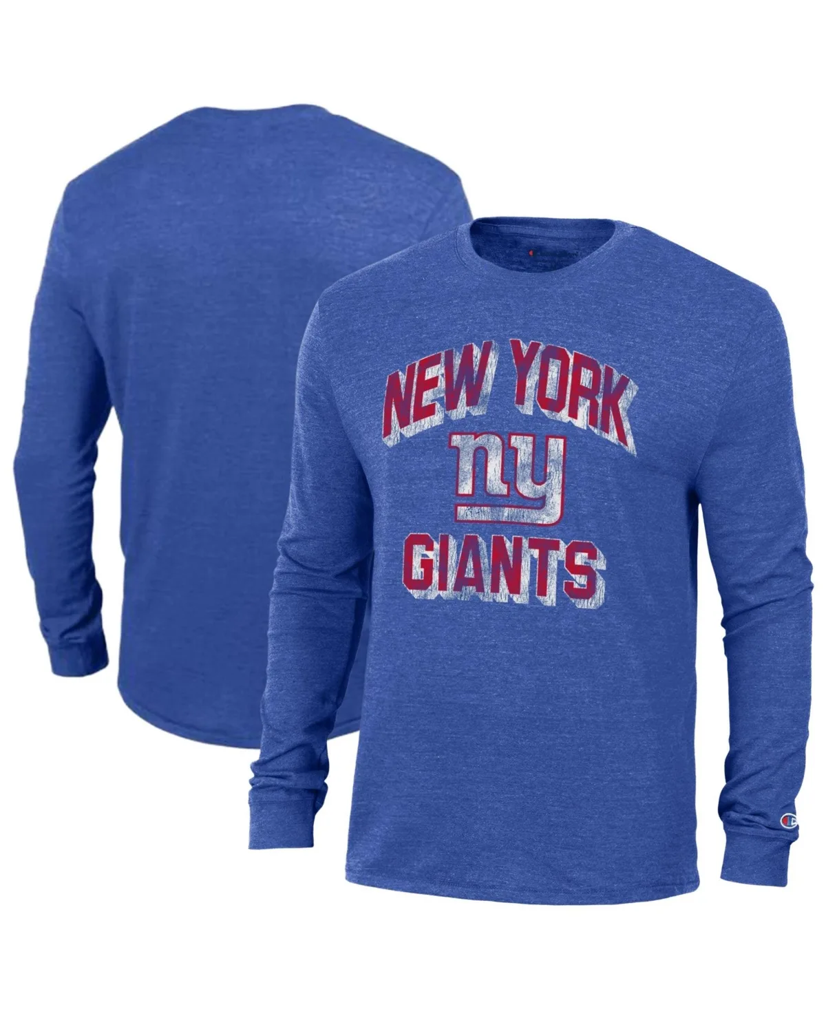 New York Giants Tri-Blend Long-Sleeve T-Shirt by Champion