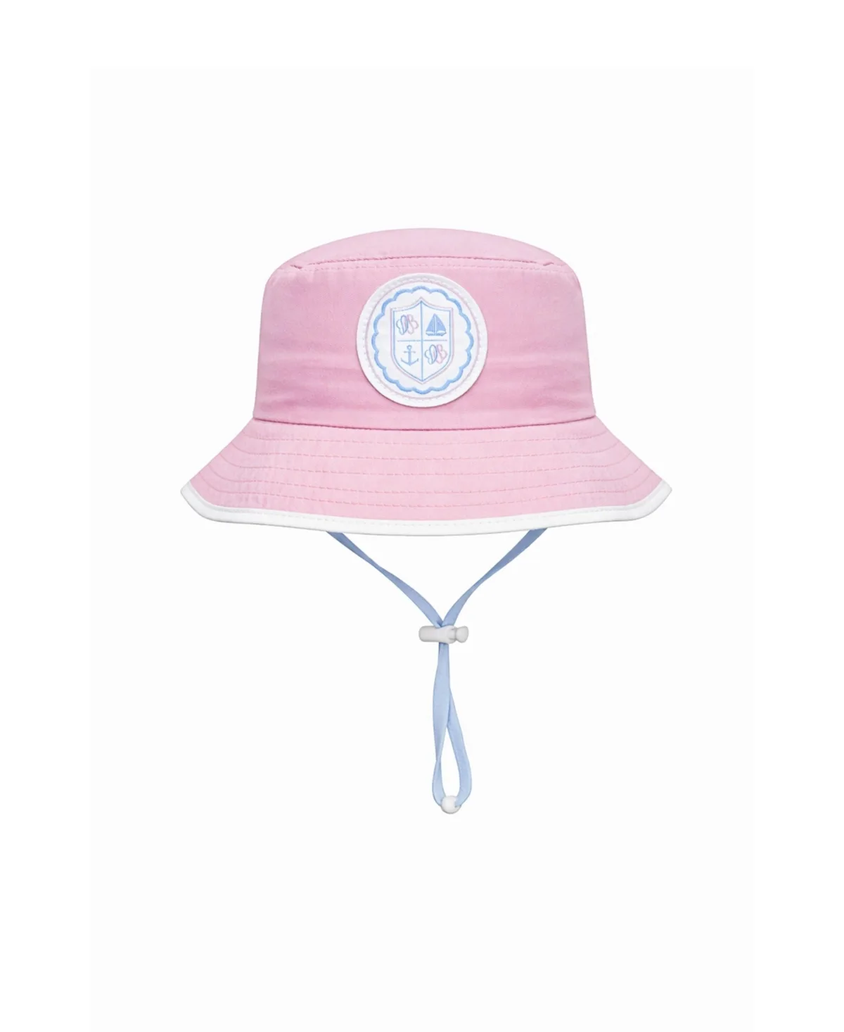Coastal Crest Detachable Chin Strap Bucket Hat by Bits & Bows
