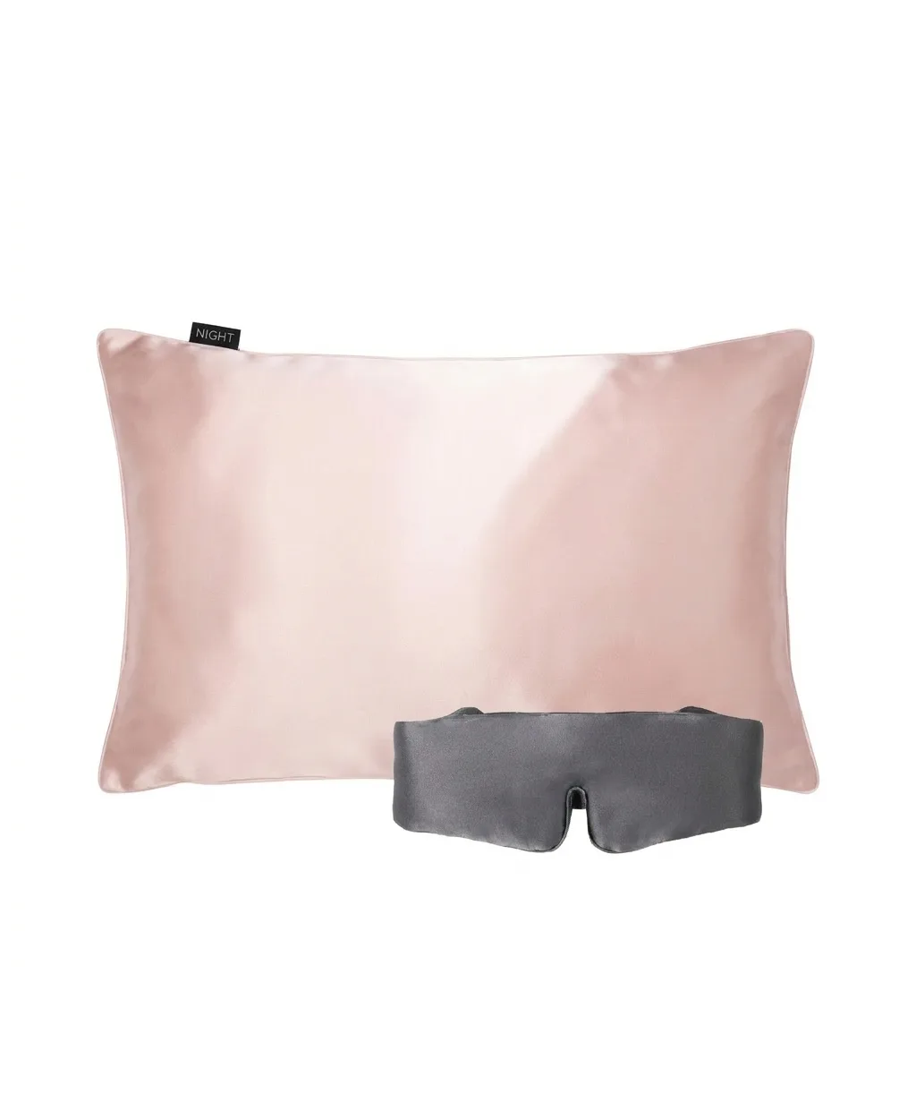 100% Mulberry Silk Sleep Set - Pillowcase & Eye Mask, Machine Washable by Night