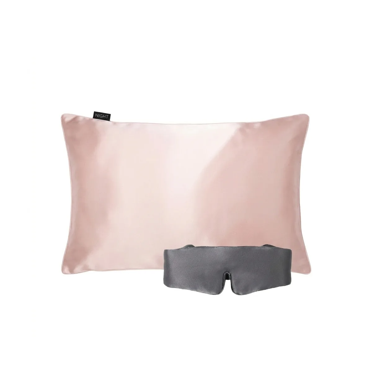 100% Mulberry Silk Sleep Set - Pillowcase & Eye Mask, Machine Washable by Night