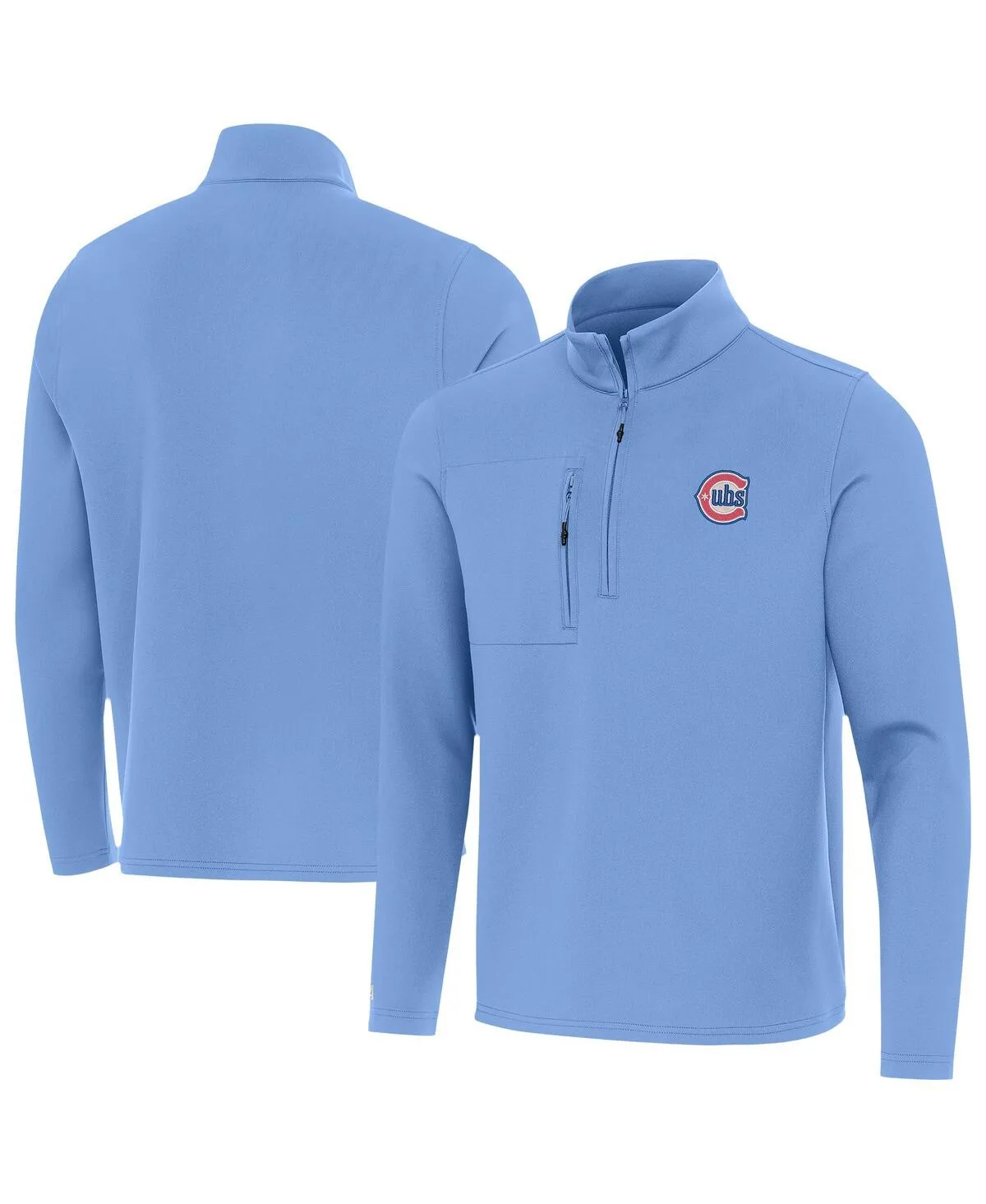 Chicago Cubs Alternate Logo Insider Quarter-Zip Pullover Sweatshirt by Antigua