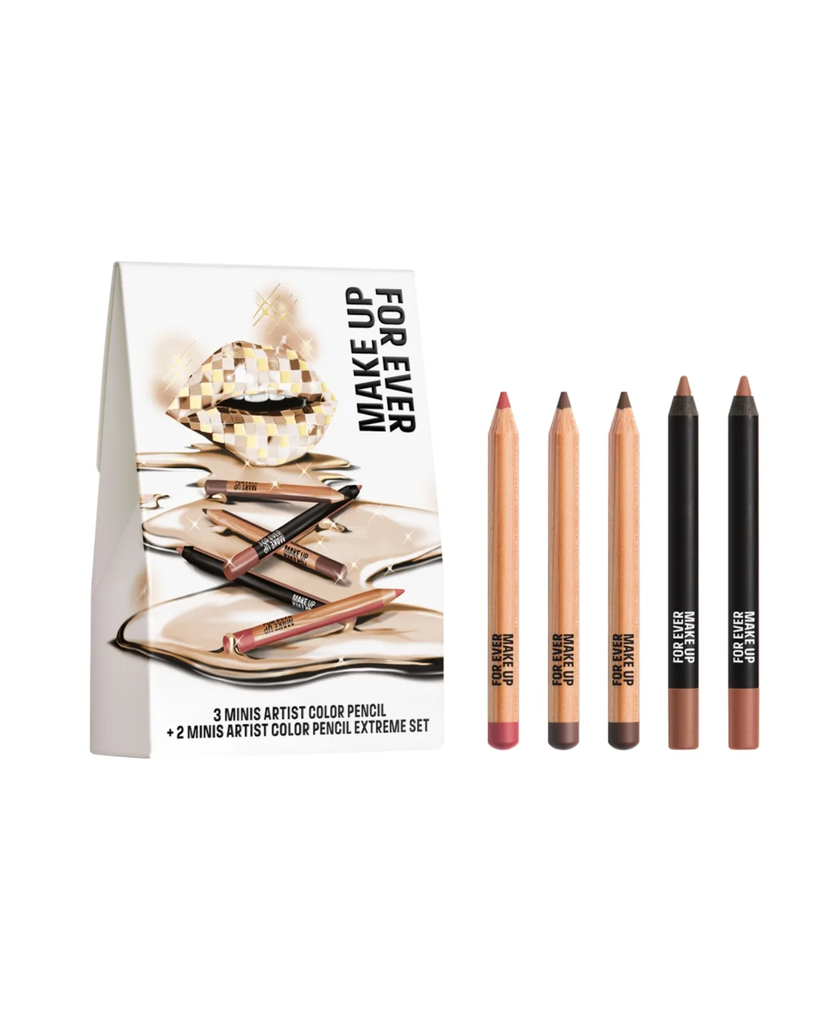 5-Piece Mini Artist Color Pencil Original & Extreme Long-Lasting Lip Liner Set by Make Up for Ever