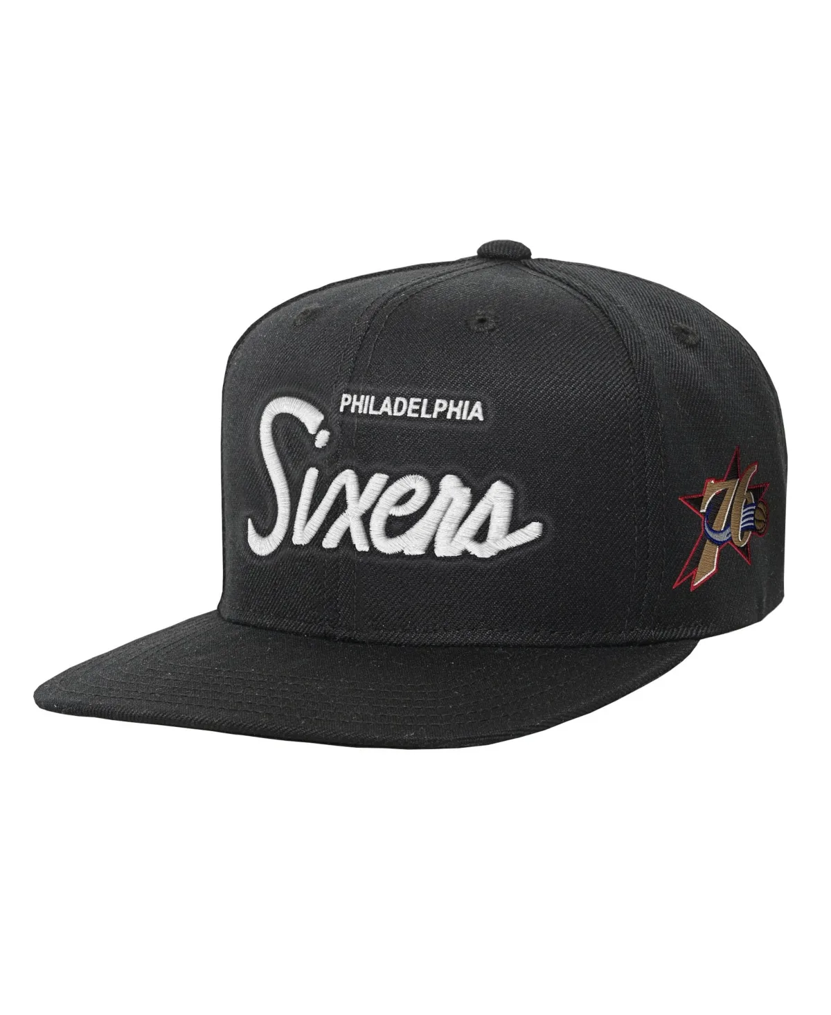 Philadelphia 76ers Head Coach Flat Brim Snapback Hat by Mitchell & Ness