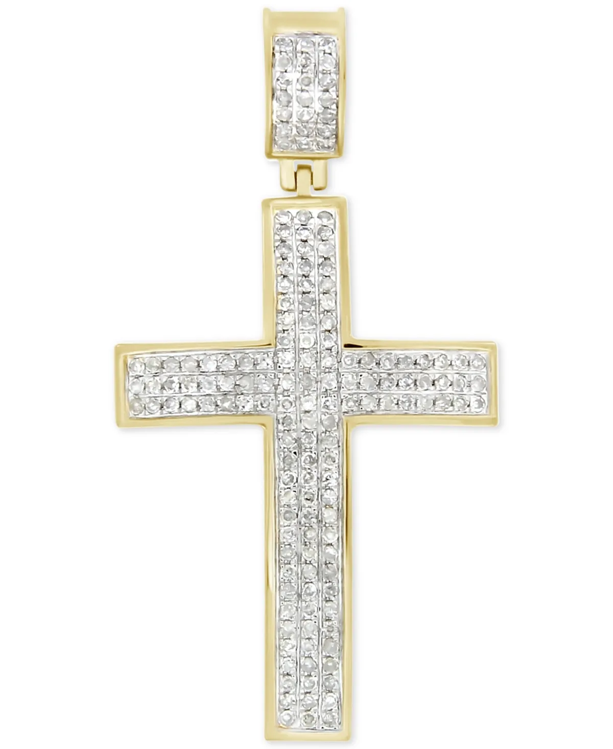 Diamond Cluster Cross Pendant (1/2 ct. t.w.) in 10k Gold by Macy's