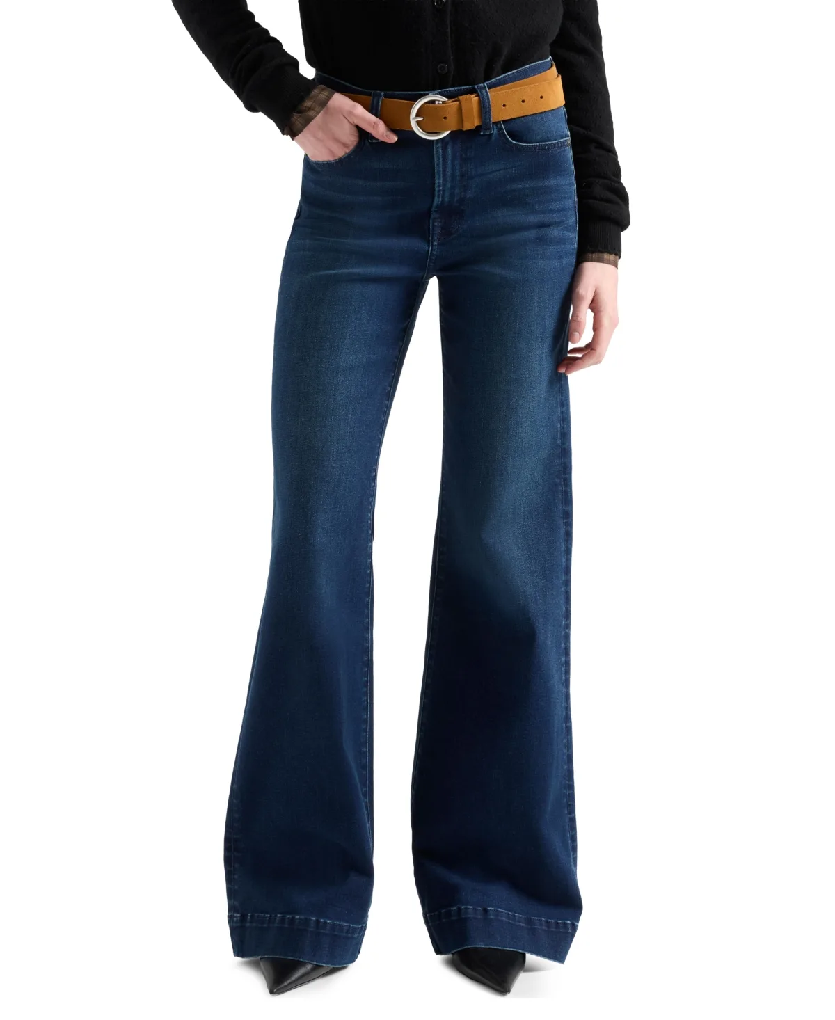 Modern Dojo High-Rise Wide-Leg Trouser-Style Hem Jeans