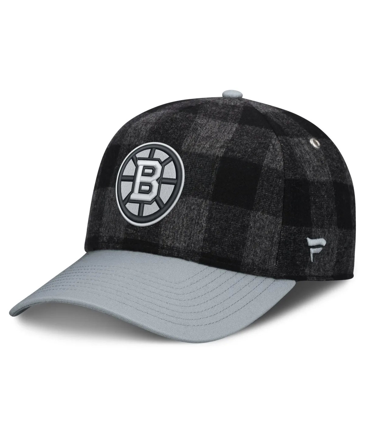 Boston Bruins Huntsman Plaid A-Frame Adjustable Hat by Fanatics