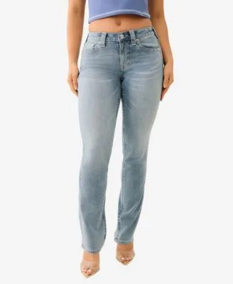 Billie Mid Rise Straight Leg Jeans by True Religion