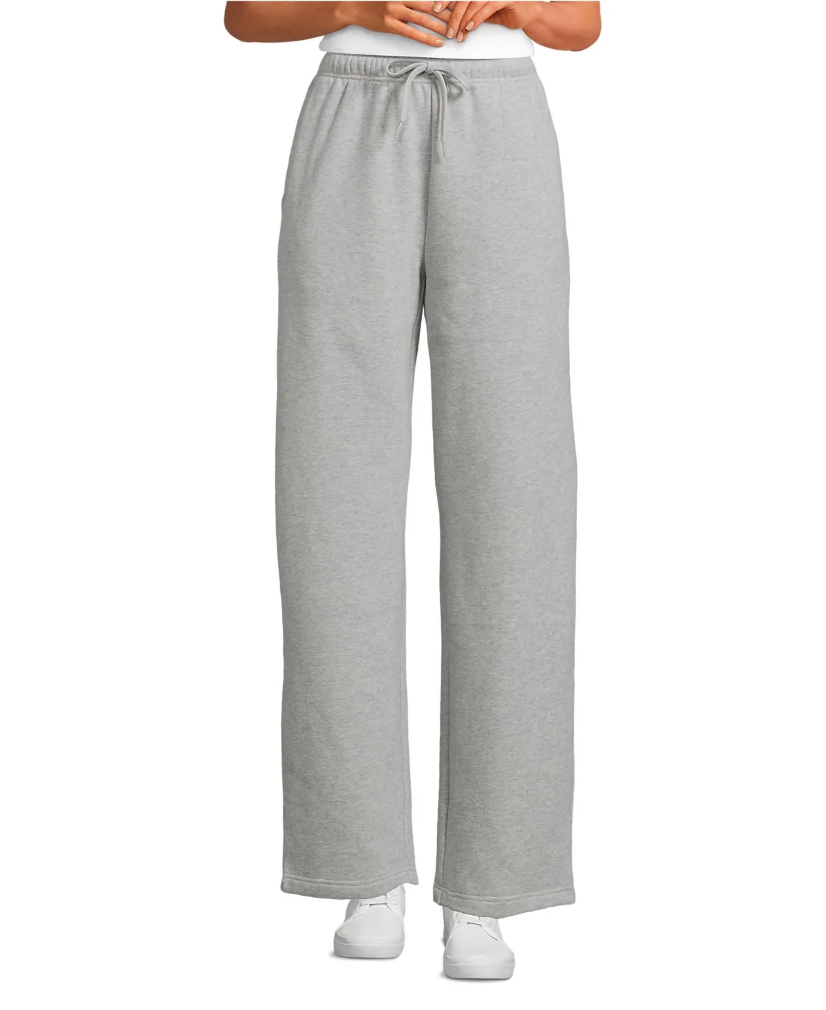 Serious Sweats High Rise Relaxed Straight Leg Pants - Set Bottom by Lands' End
