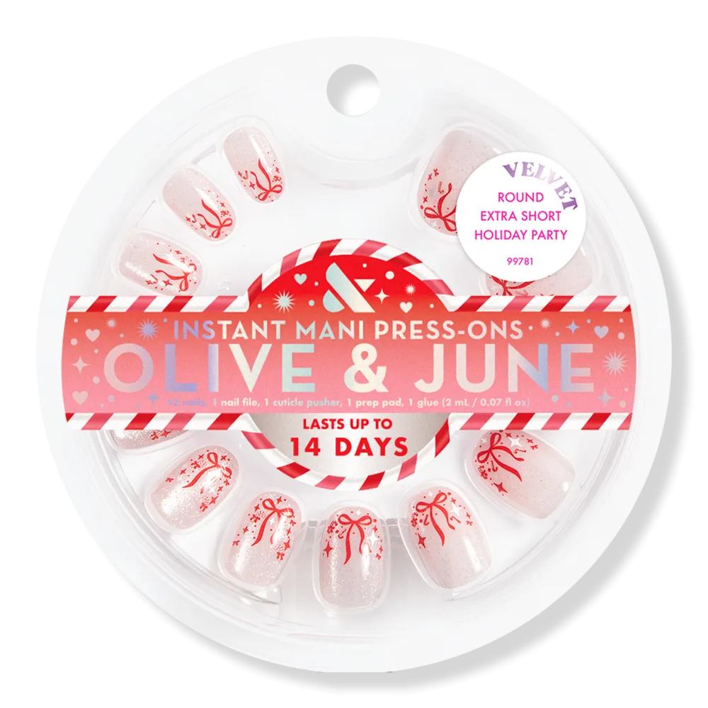 Holiday Instant Mani - Holiday Party Extra Short Round by Olive & June