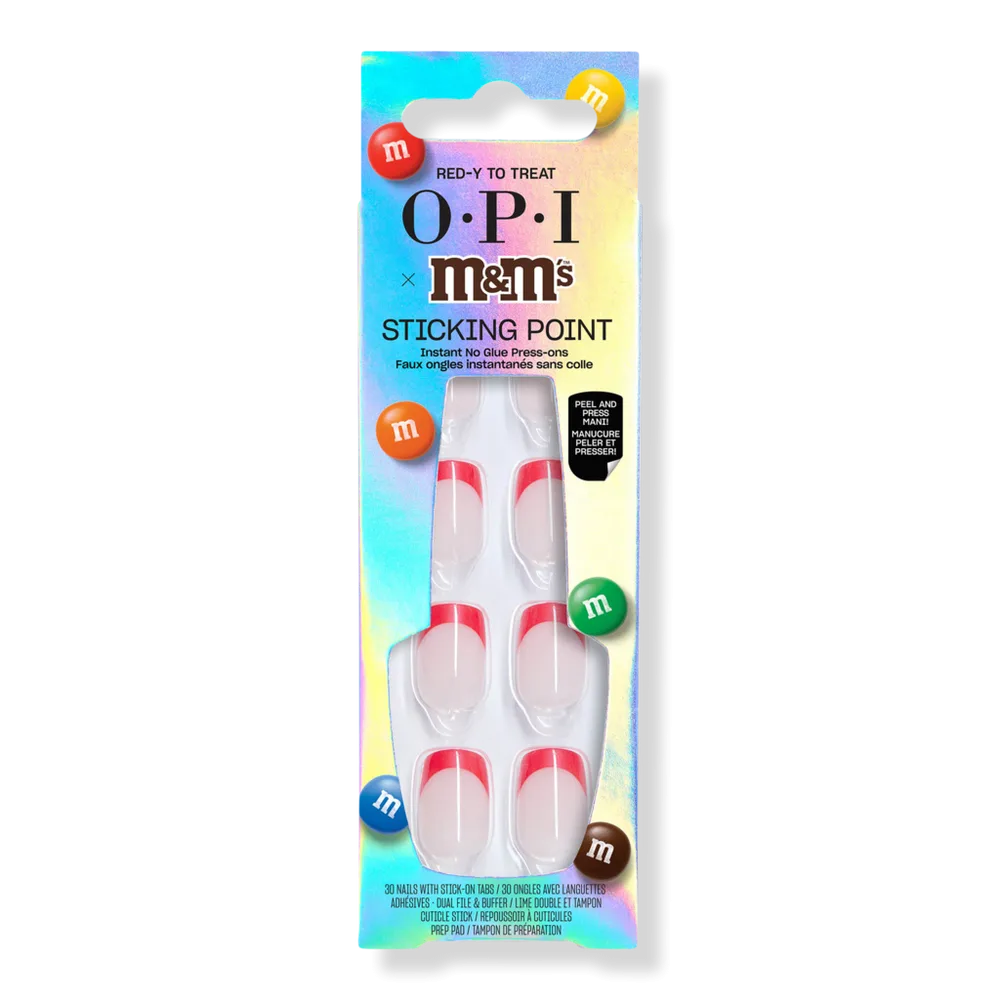 OPIxM&M Holiday Collectible Sticking Point Press-Ons - Red-Y to Treat by OPI