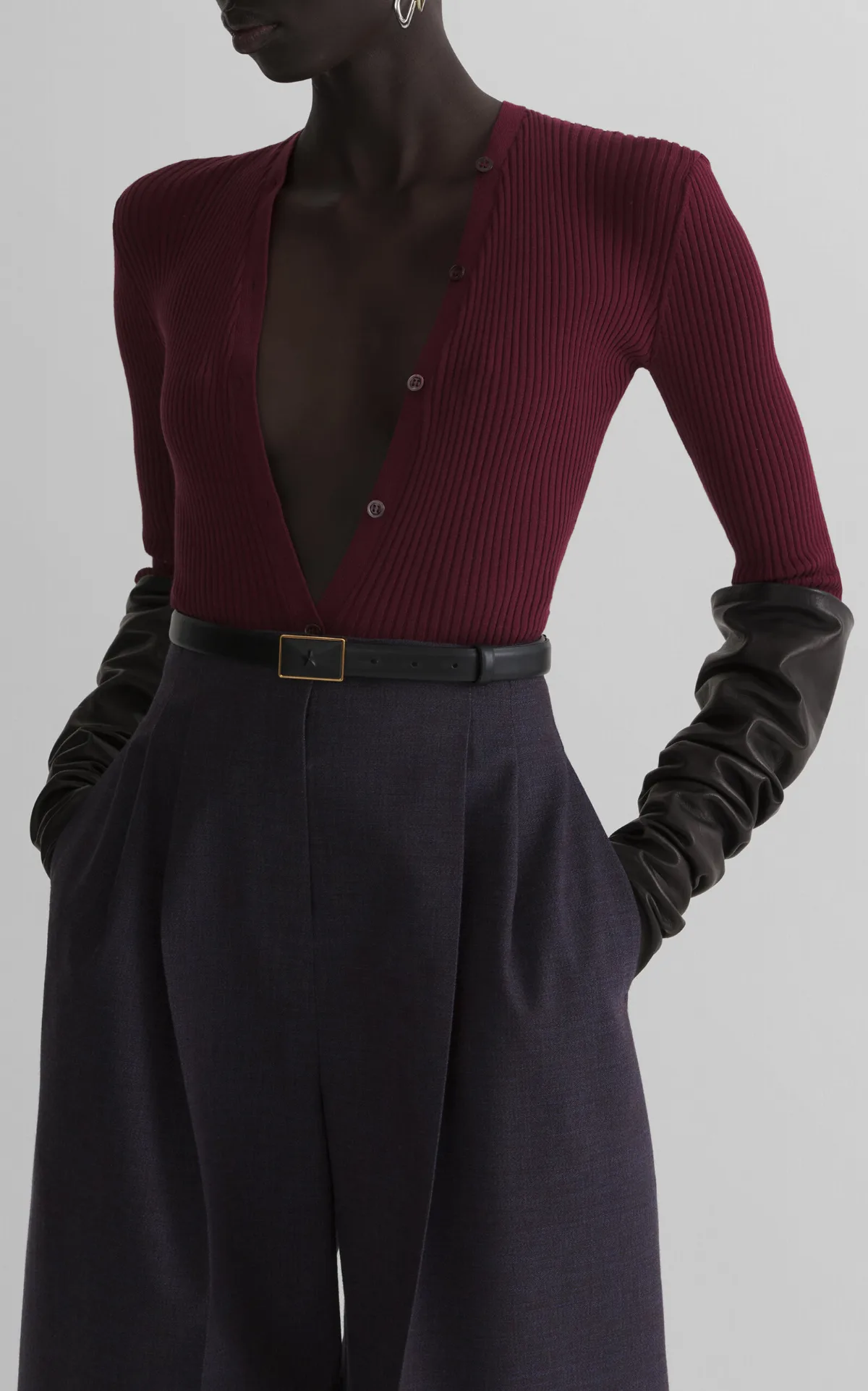 Button-Down Cotton Bodysuit by MUGLER