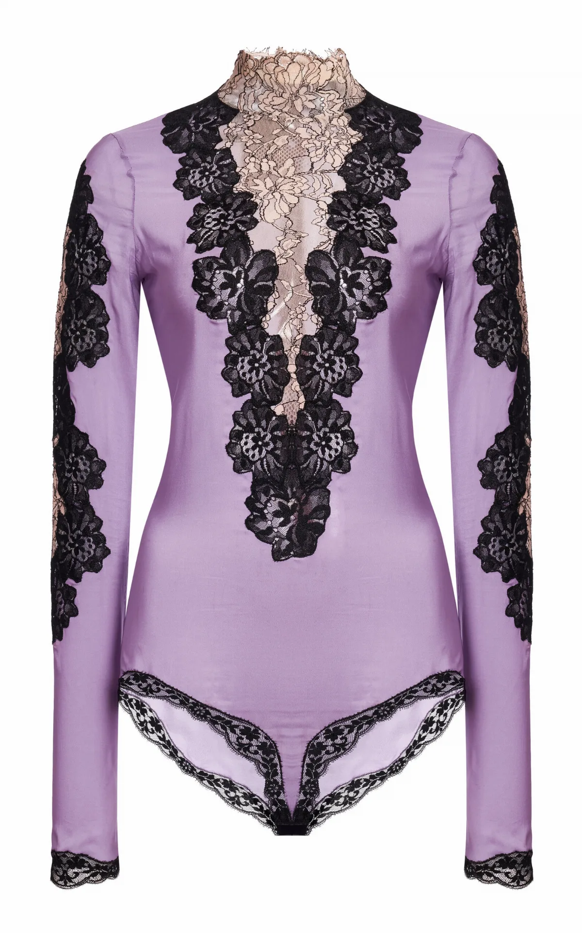 Lace-Trimmed Jersey Bodysuit by Valentino Garavani
