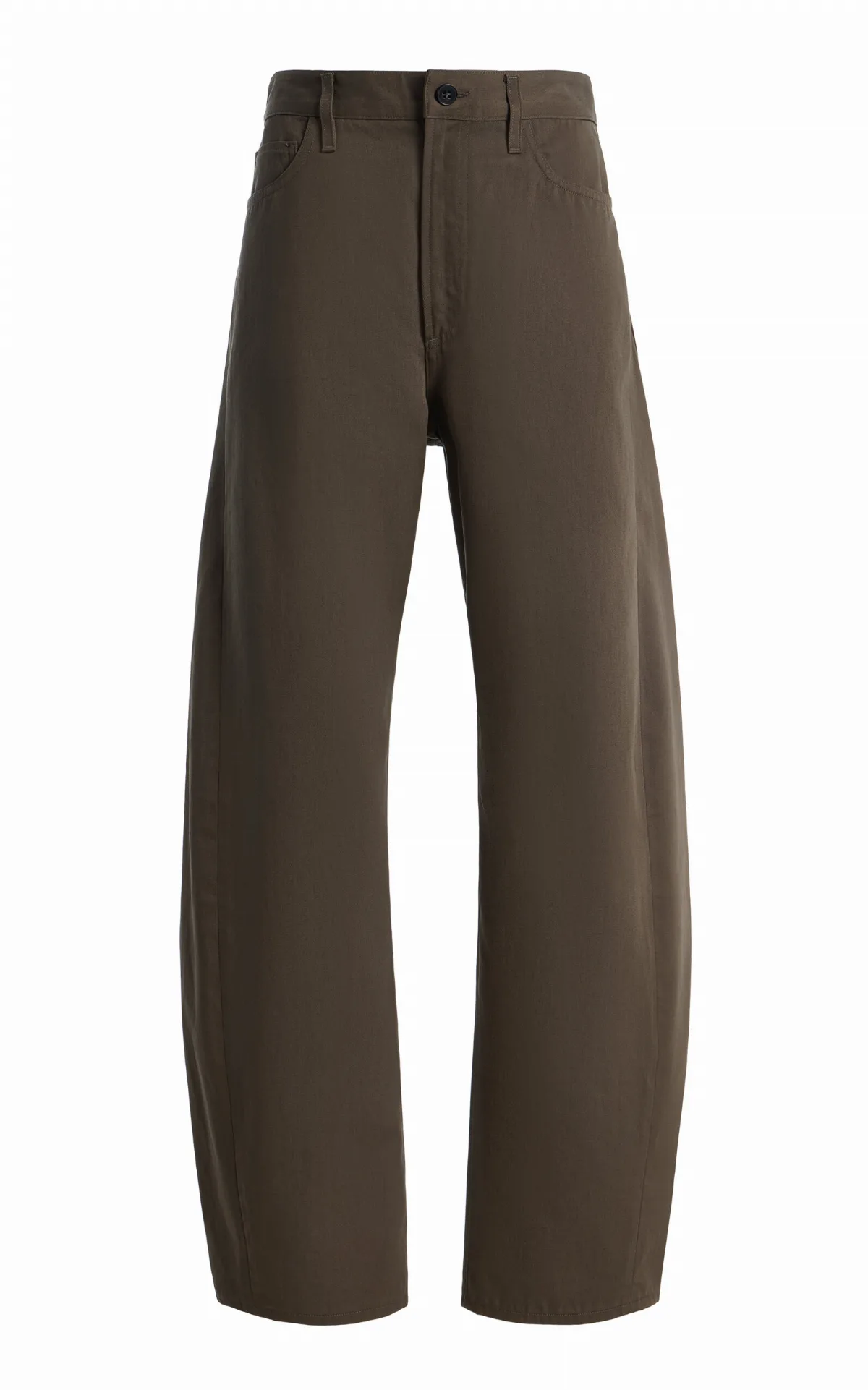 Luna Twill High-Rise Tapered-Leg Trousers by Agolde