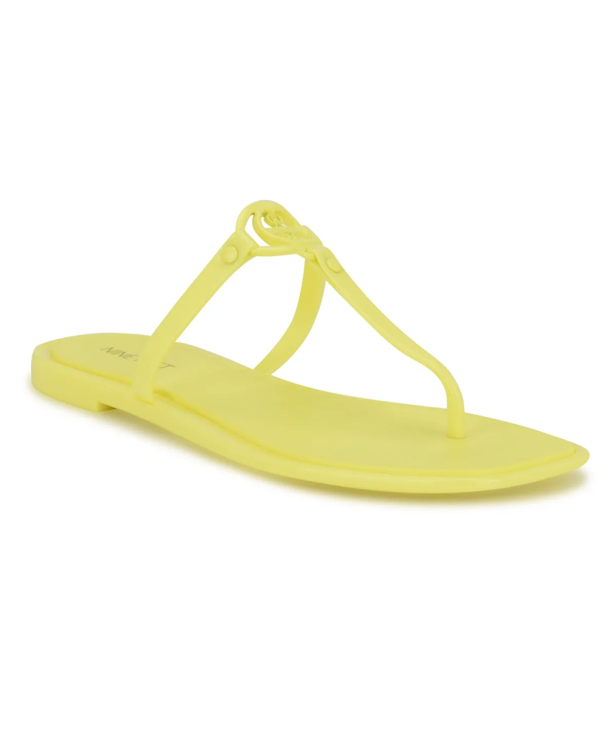 Dacota T-Strap Square Toe Flat Sandals by Nine West