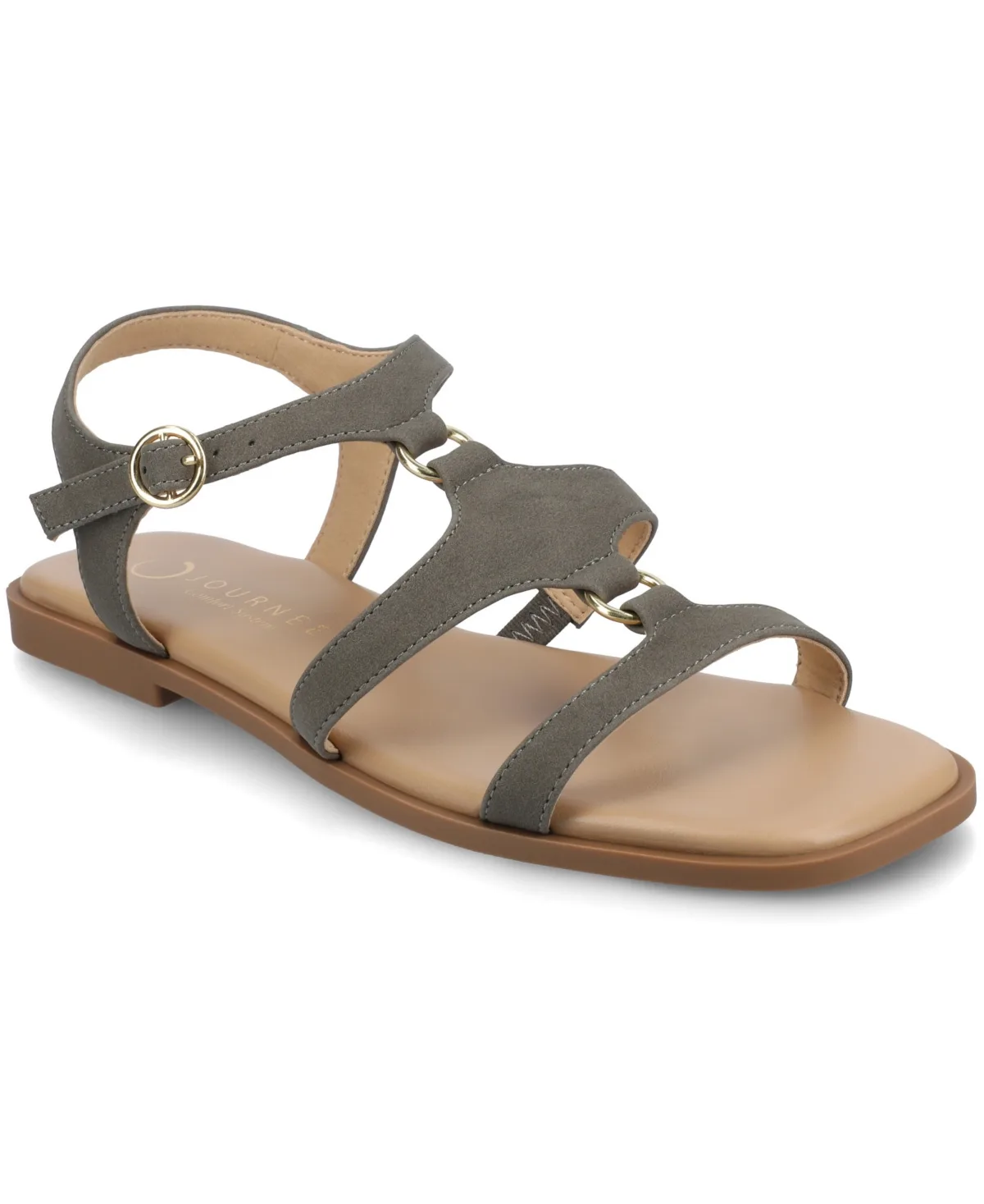 Briley Open Toe Ankle Strap Sandal by Journee Collection