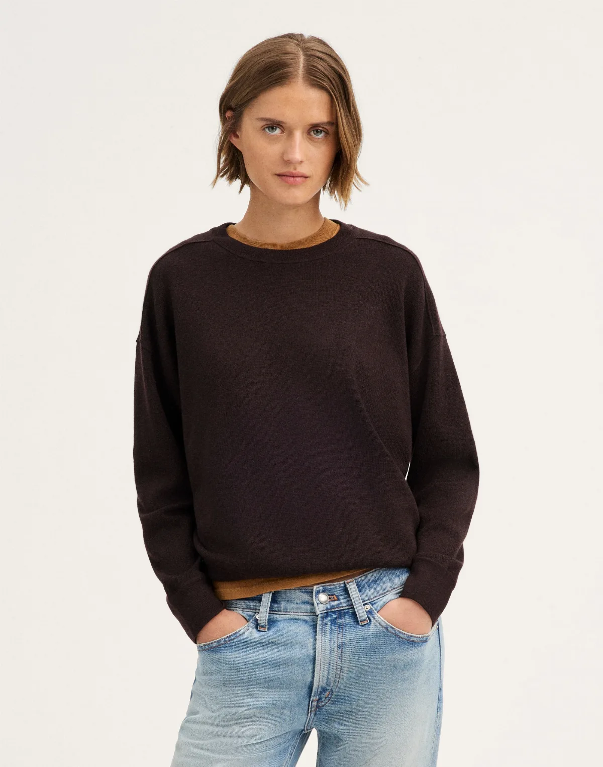 The Shae Crewneck Sweater in 100% Merino Wool by MW