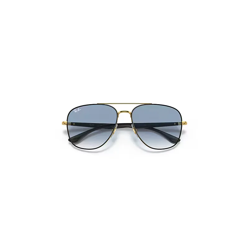 Rb3683 Sunglasses Black Frame Blue Lenses by Ray-Ban