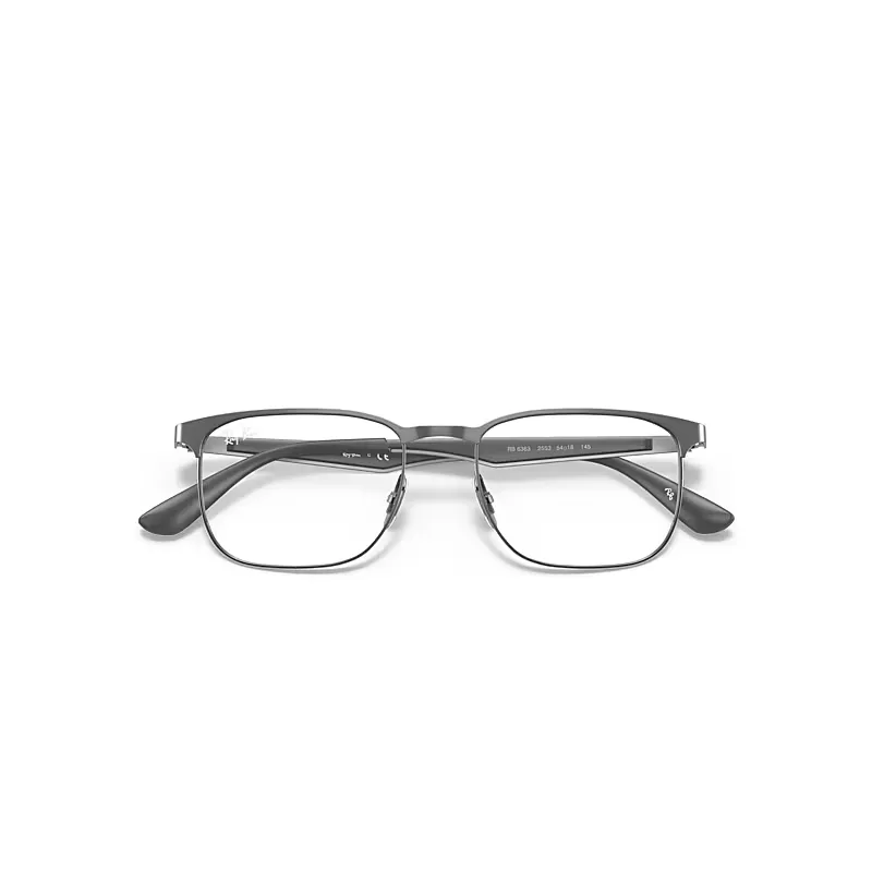 Rb6363 Optics Eyeglasses Gunmetal Frame Clear Lenses