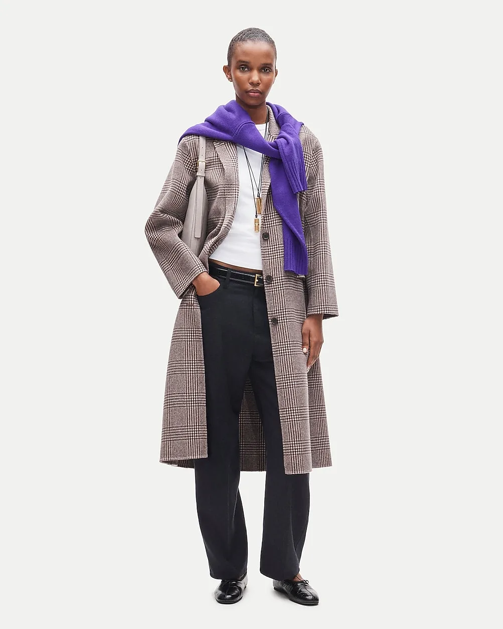 Chiara Coat in Plaid Double Faced by J.Crew
