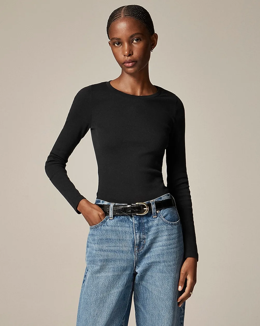 Perfect-Fit Long-Sleeve Crewneck T-Shirt by J.Crew