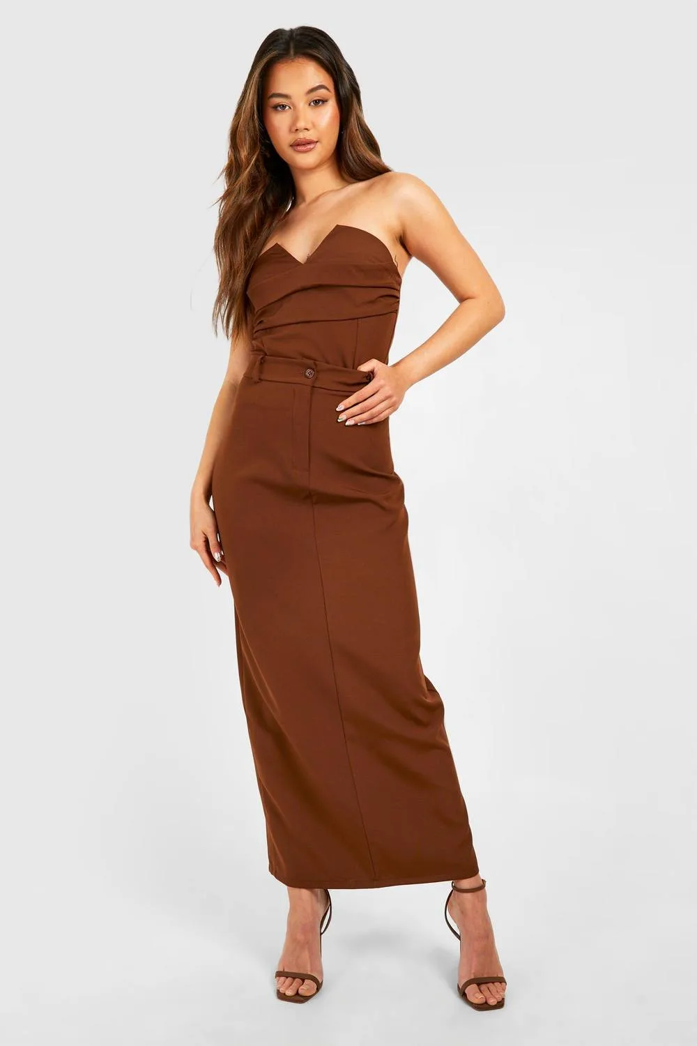 Column Midaxi Skirt by boohoo