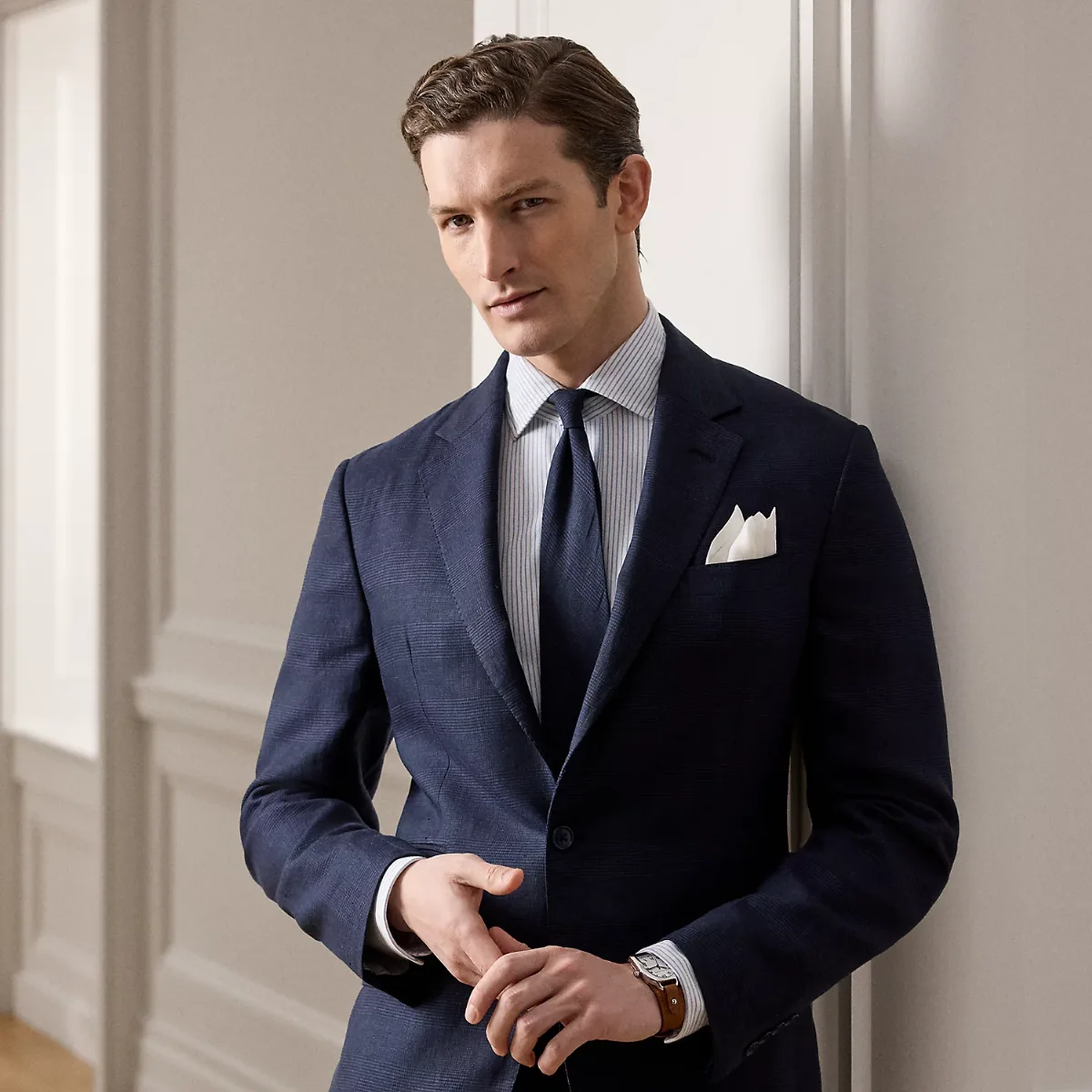 Kent Hand-Tailored Plaid Suit Jacket by Ralph Lauren Purple Label