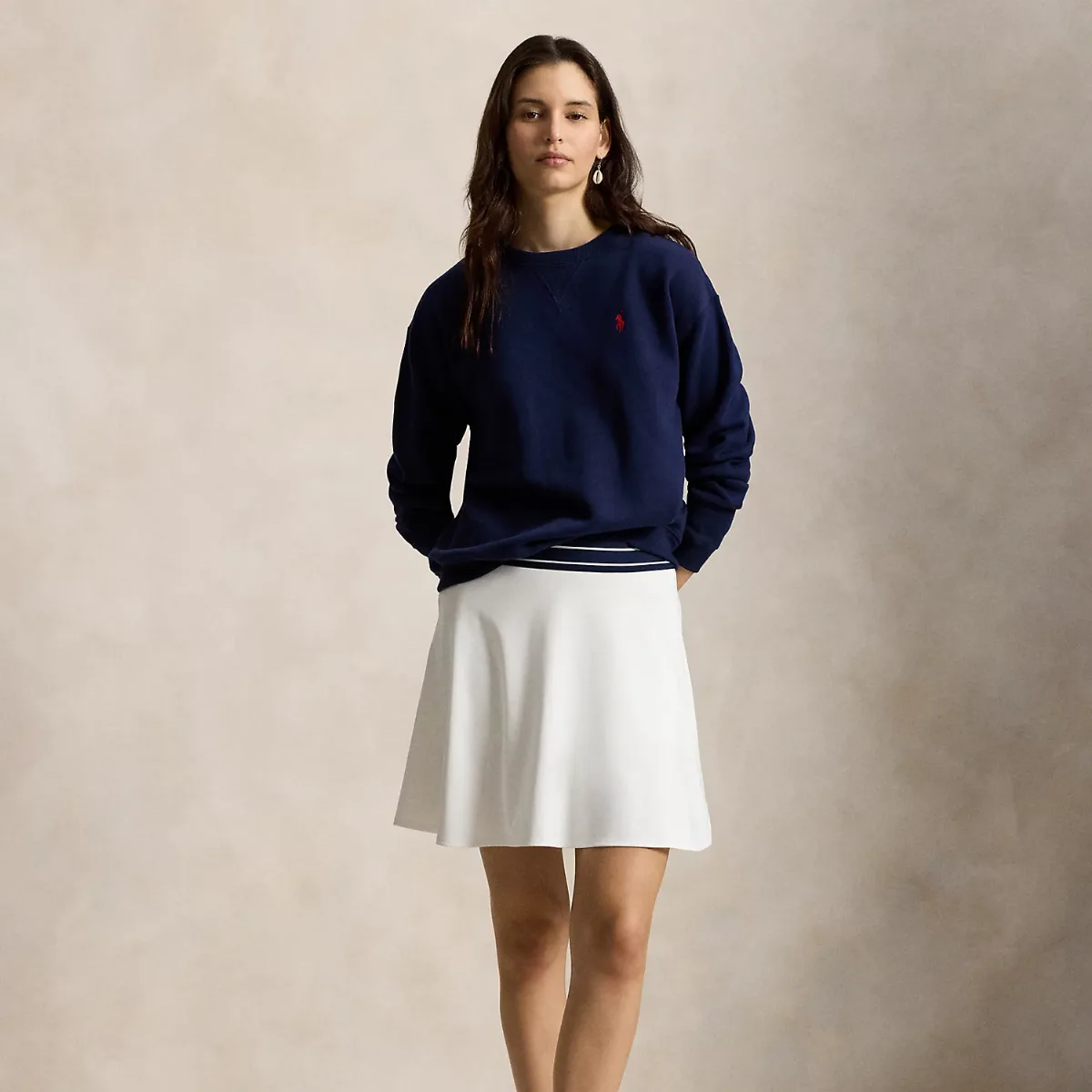 Stretch-Interlock Flared Long Skort by Ralph Lauren RLX