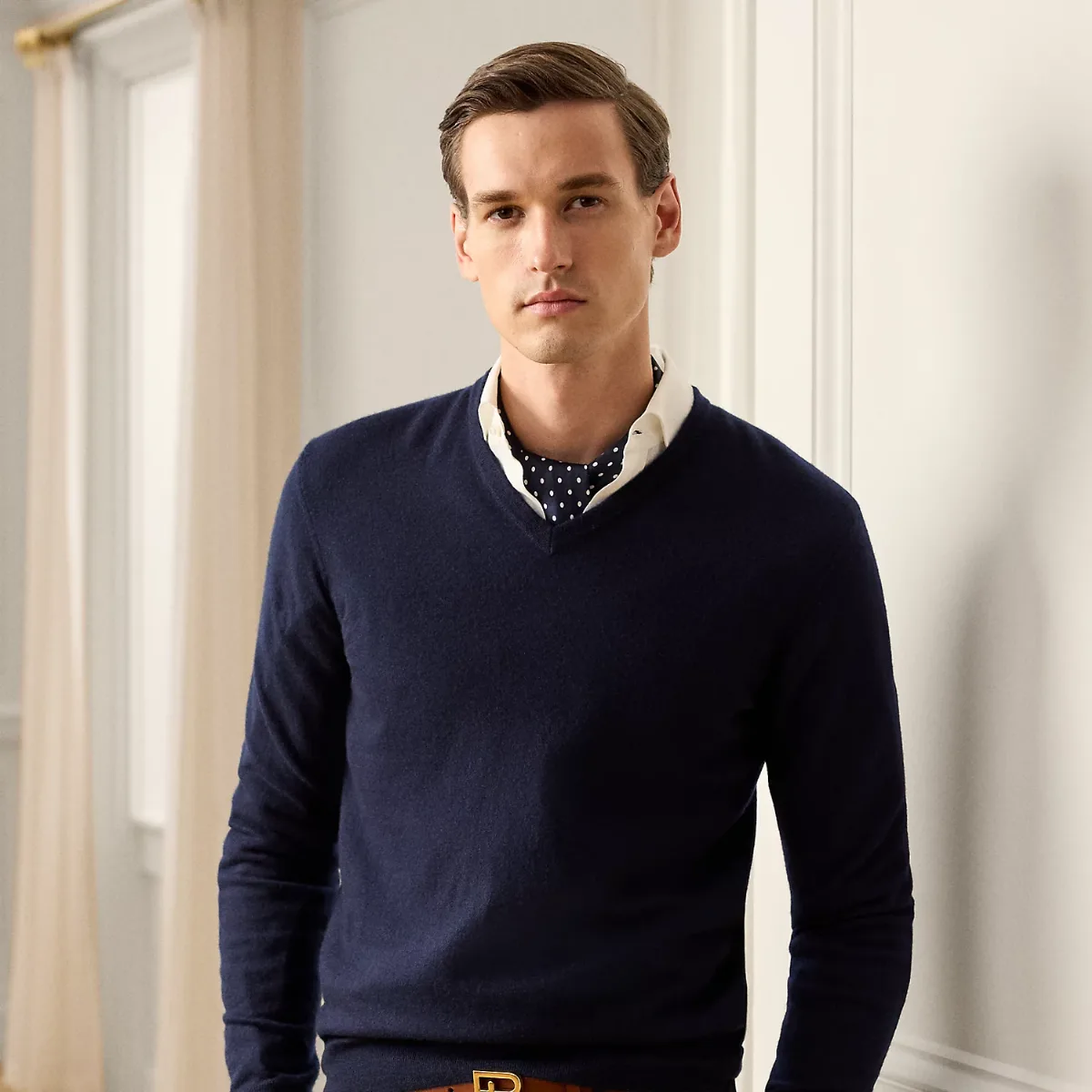 Cashmere V-Neck Jumper by Ralph Lauren Purple Label