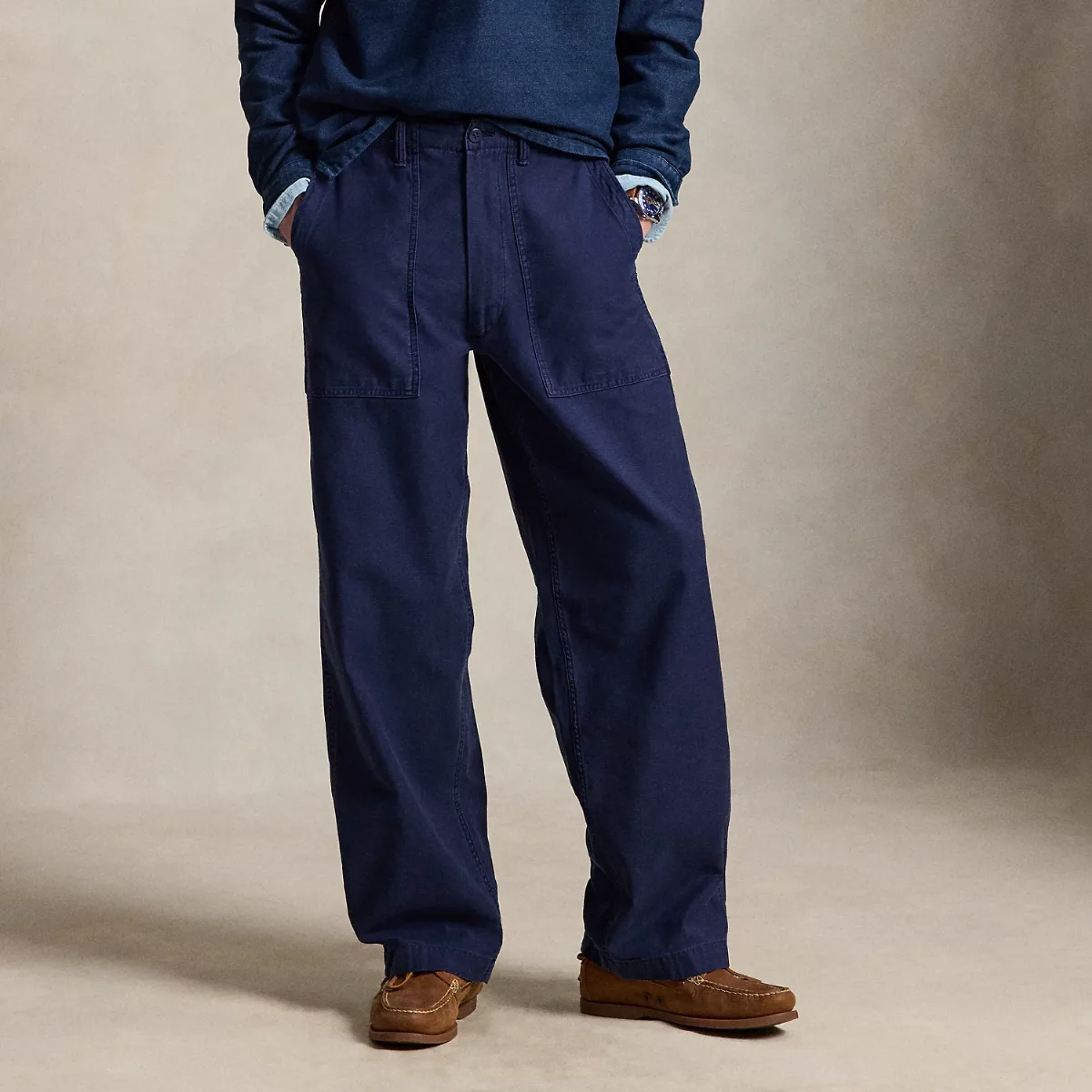 Relaxed Fit Reverse-Sateen Trouser