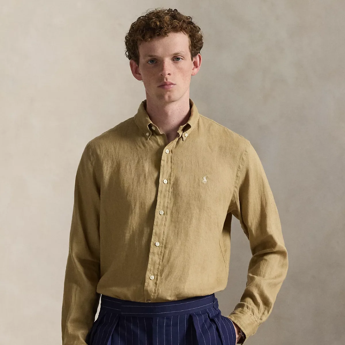 Slim Fit Linen Shirt by Polo Ralph Lauren