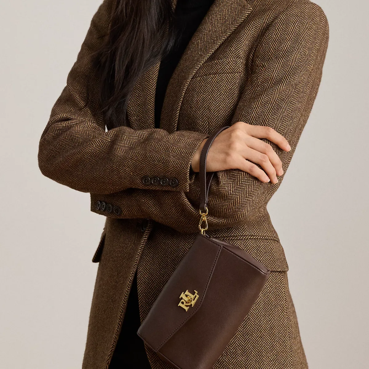 Nappa Turn-Lock Wristlet Crossbody by Lauren Ralph Lauren