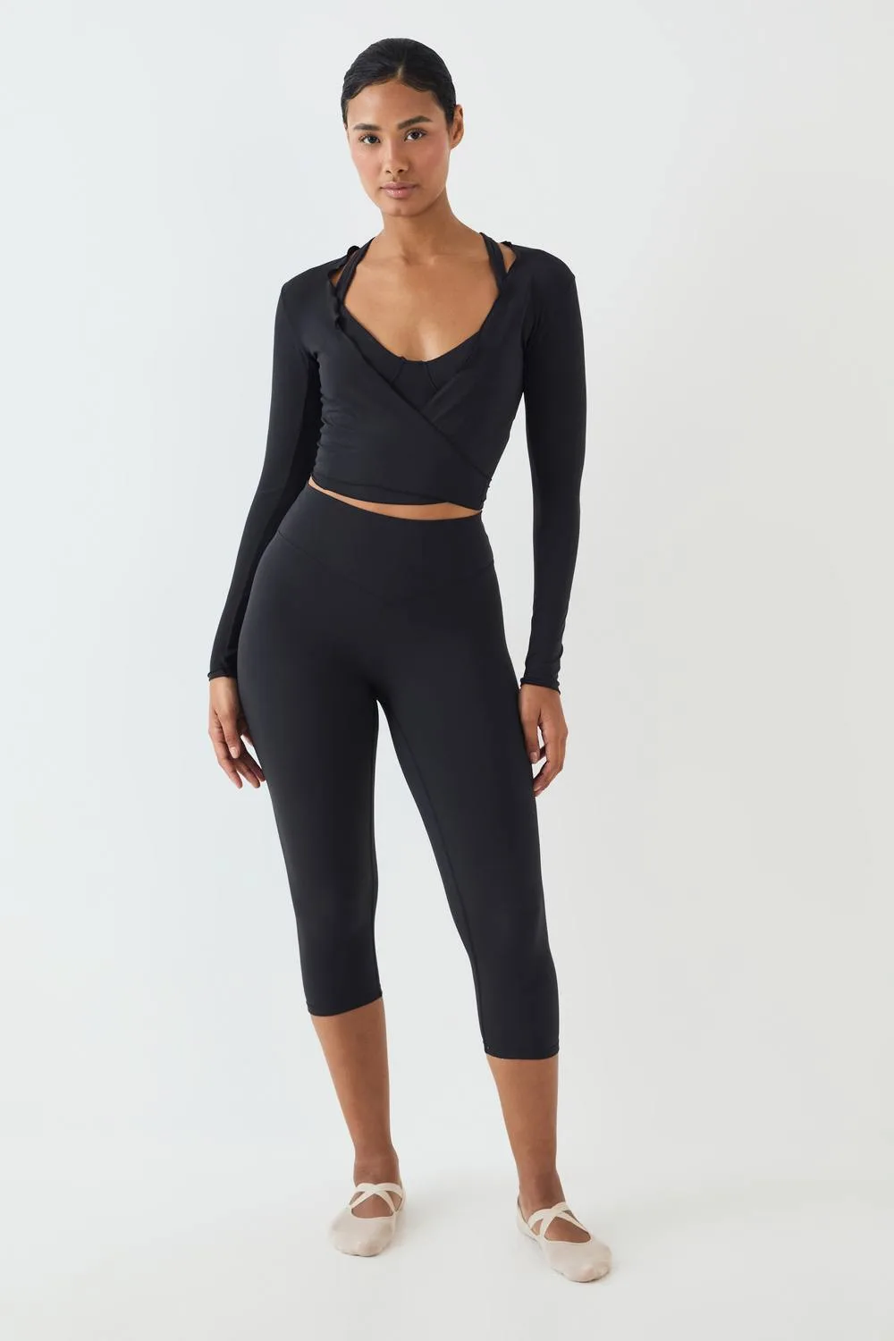 Soft Luxe Mid Waist Capri Legging Pants by DSGN Studio