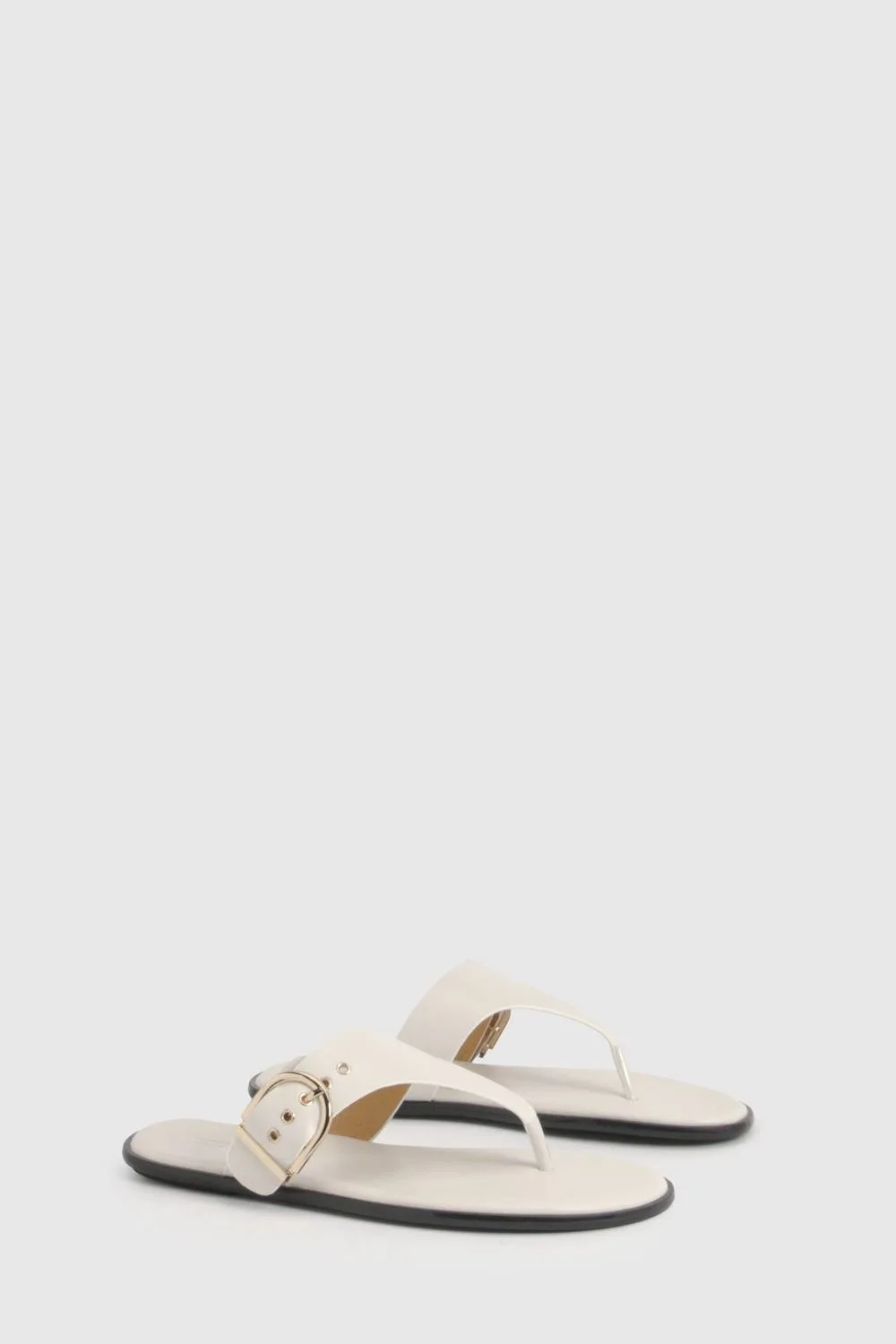 Flip Flop Buckle Toe Post Flip Flops by boohoo