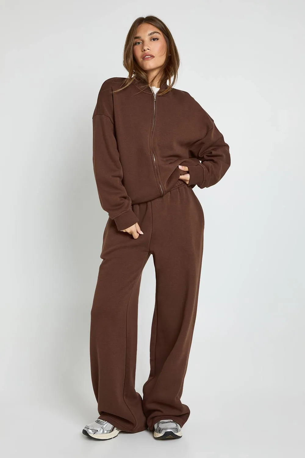 Bomber Jacket Wide Leg Jogger Tracksuit