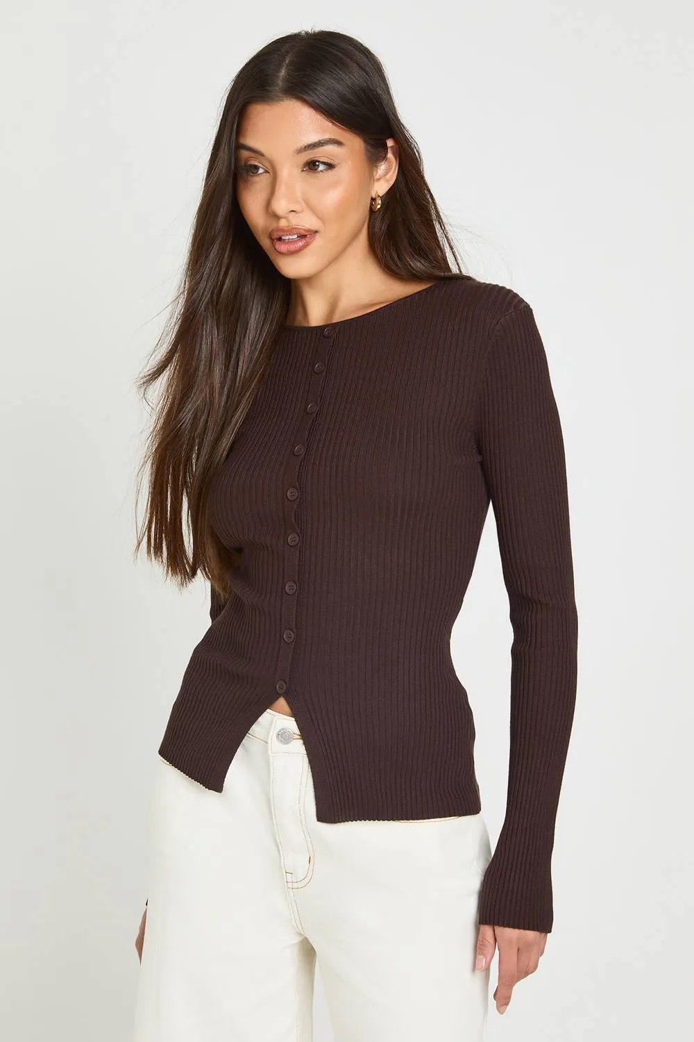 Soft Knit Rib Cardigan
