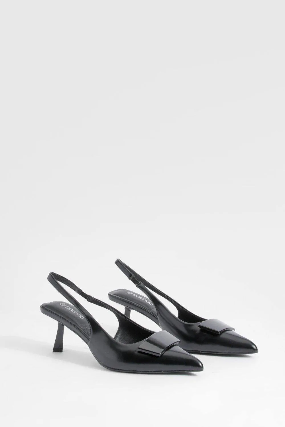 Low Slingback Point Heeled Courts by boohoo