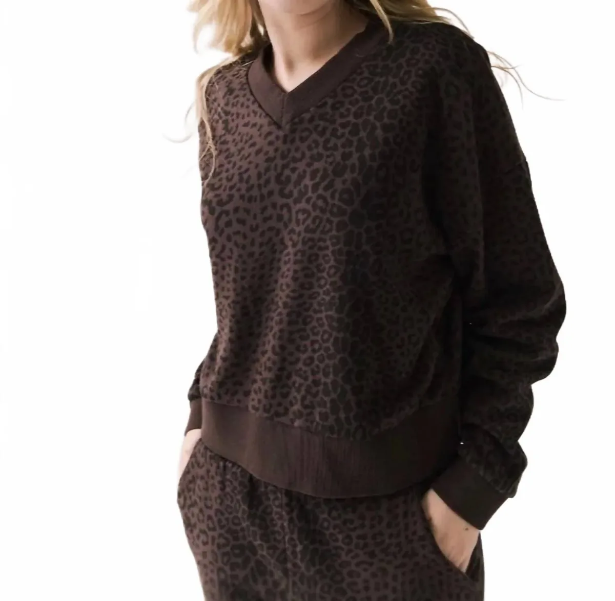 Florie Pullover Sweatshirt in Leopard by Chaser